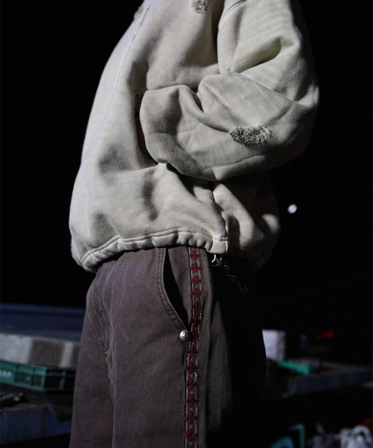 디키즈(DICKIES) X 떠그클럽 후프 후디 Beige