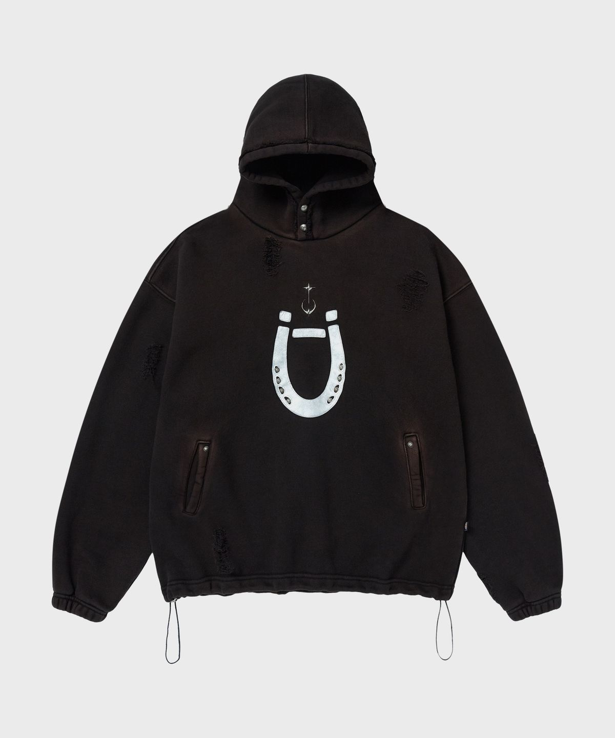 디키즈(DICKIES) X 떠그클럽 후프 후디 Black