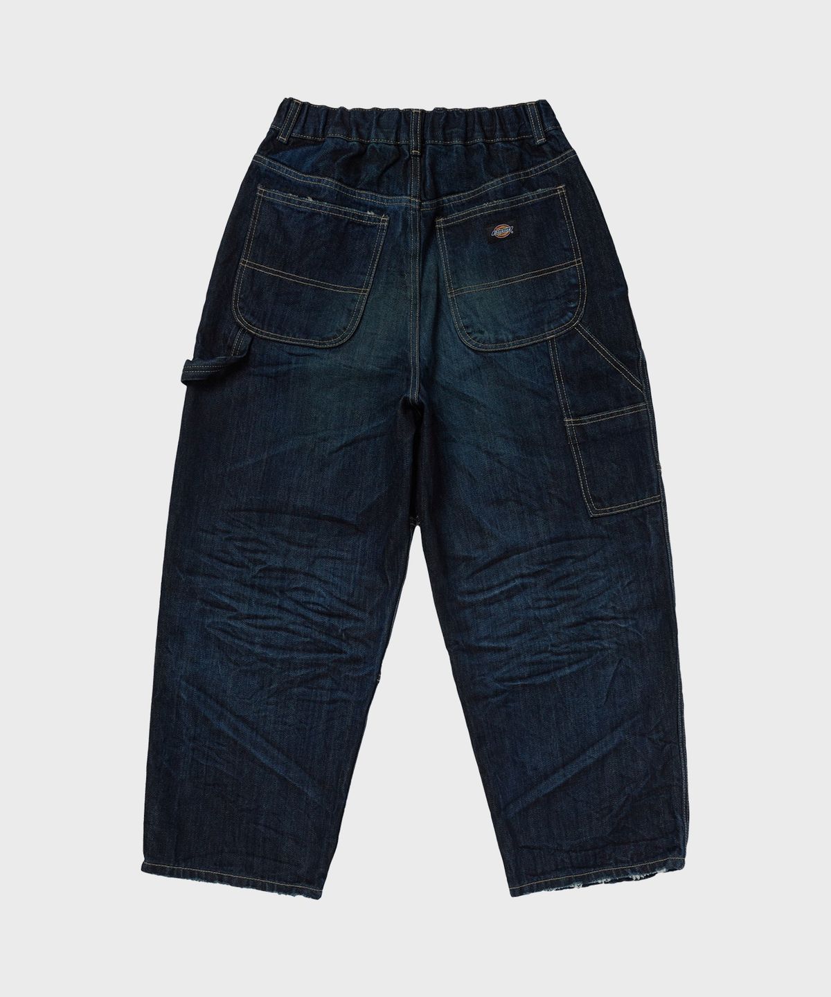 디키즈(DICKIES) X 떠그클럽 더블니 워시드 데님 팬츠 Blue