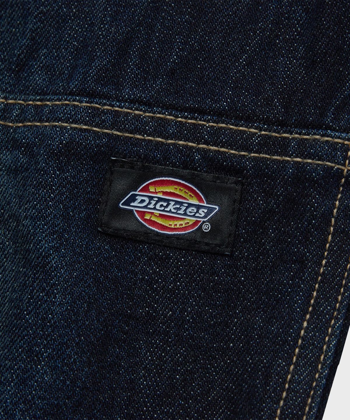 디키즈(DICKIES) X 떠그클럽 더블니 워시드 데님 팬츠 Blue