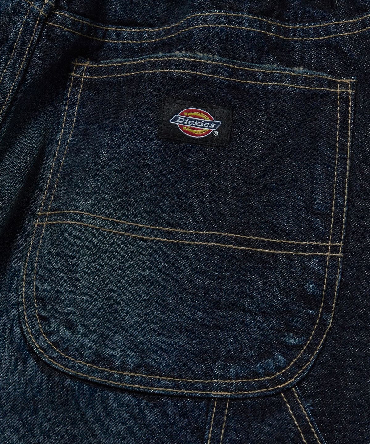 디키즈(DICKIES) X 떠그클럽 더블니 워시드 데님 팬츠 Blue