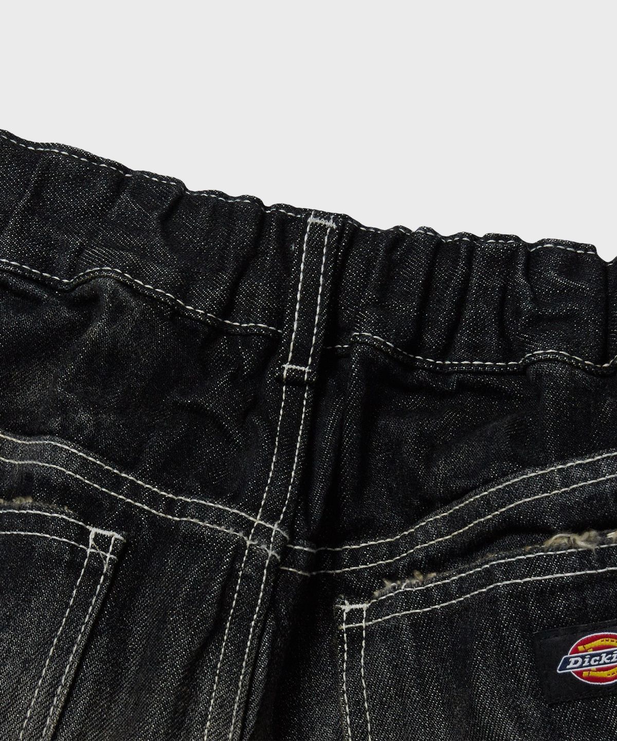 디키즈(DICKIES) X 떠그클럽 더블니 워시드 데님 팬츠 Black