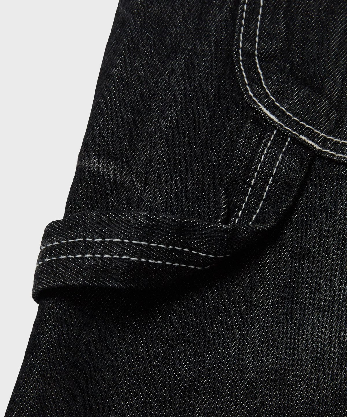 디키즈(DICKIES) X 떠그클럽 더블니 워시드 데님 팬츠 Black