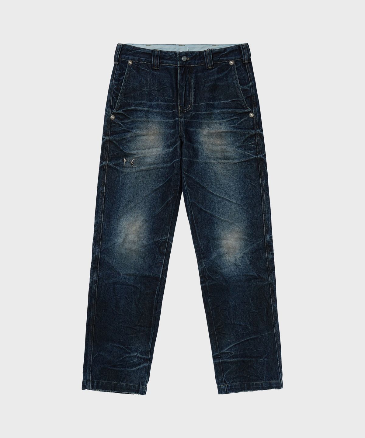 디키즈(DICKIES) X 떠그클럽 워시드 데님 팬츠 Blue