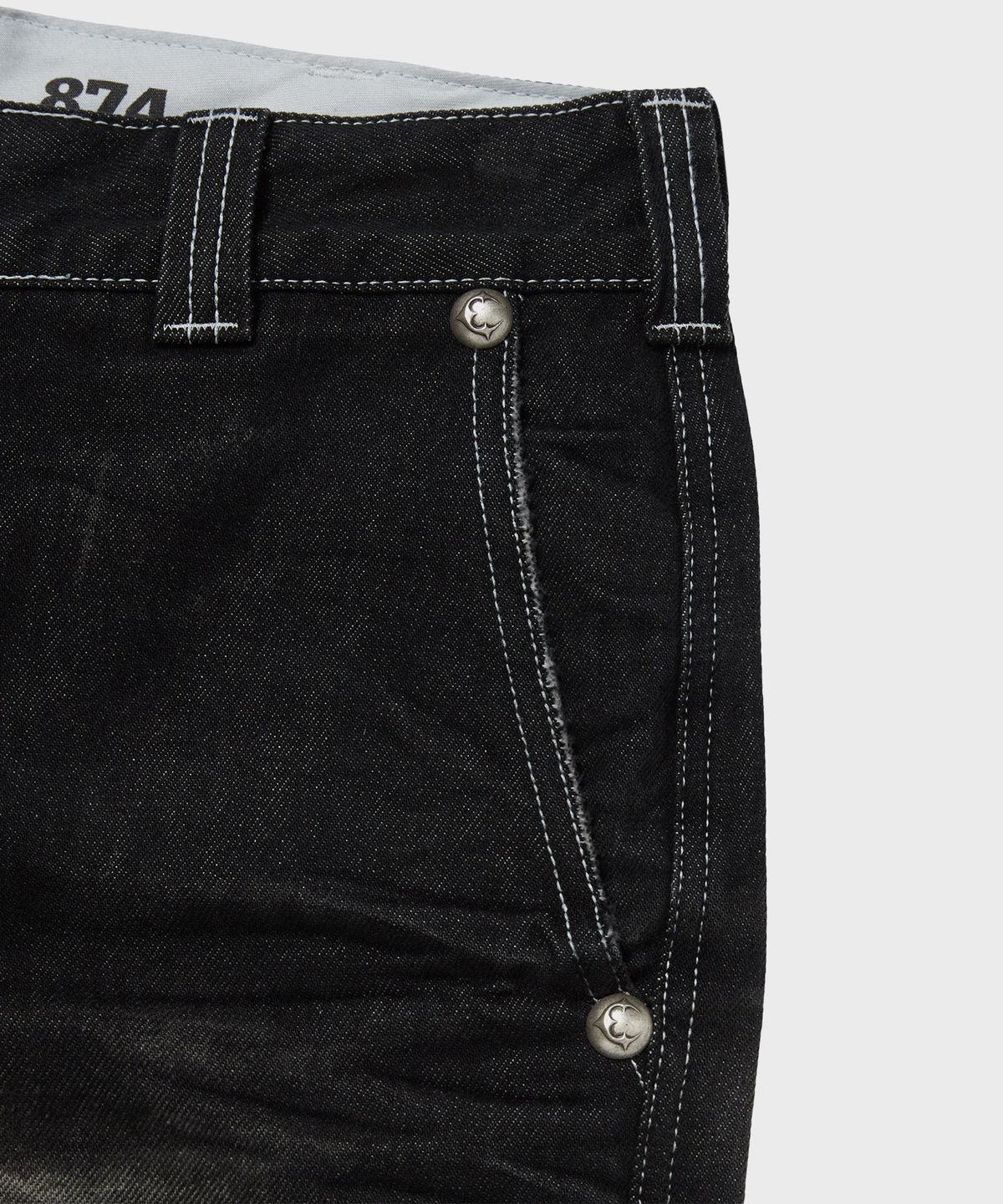 디키즈(DICKIES) X 떠그클럽 워시드 데님 팬츠 Black