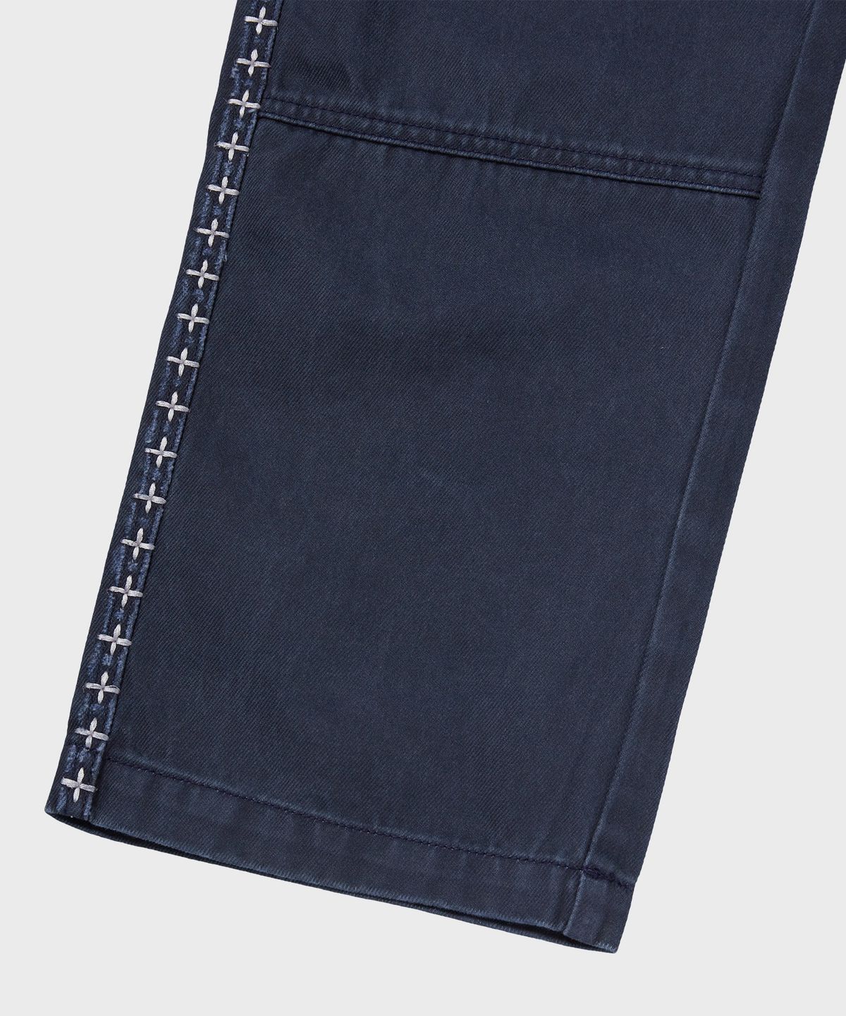 디키즈(DICKIES) X 떠그클럽 크로스 스티치 더블니 팬츠 Navy