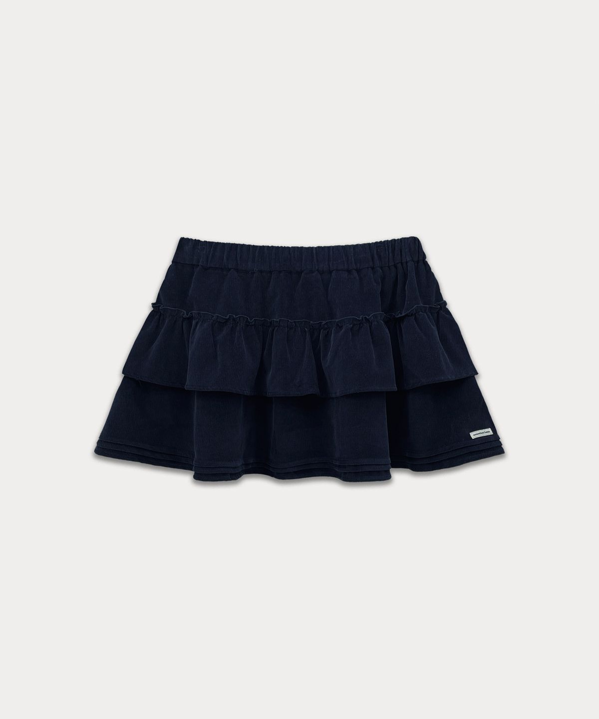 썸웨어버터(SOMEWHEREBUTTER) Corduroy Cancan Mini Skirt - Navy