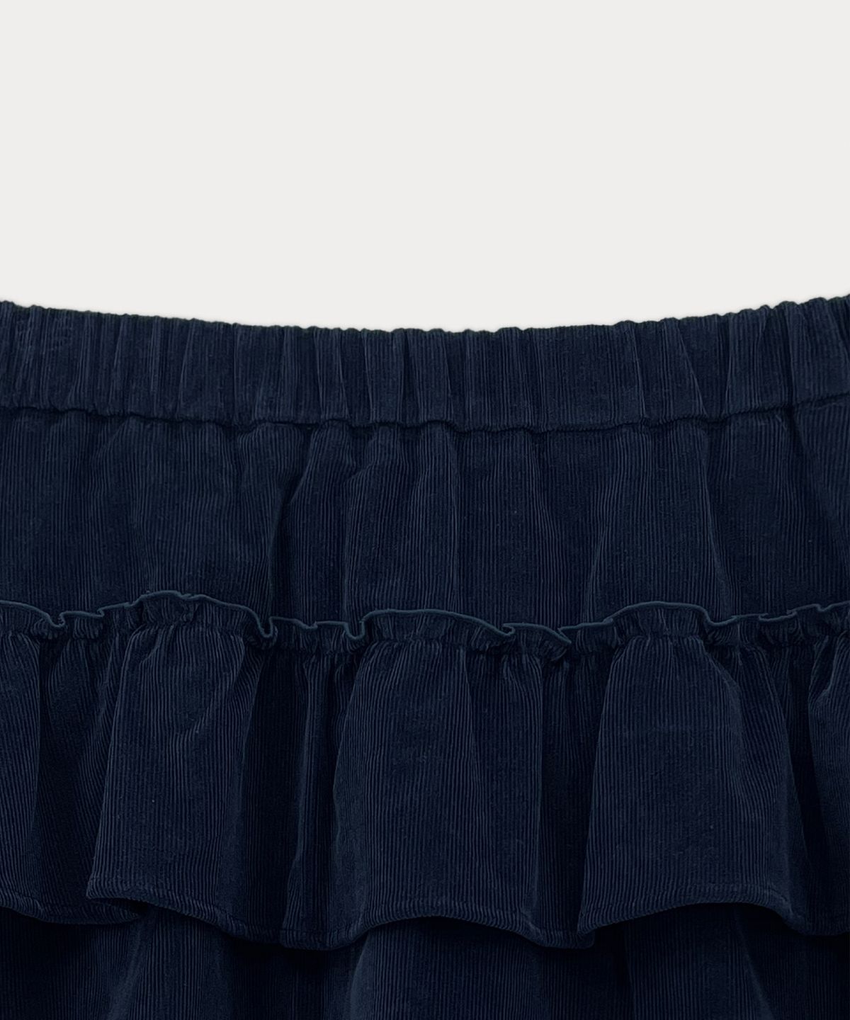 썸웨어버터(SOMEWHEREBUTTER) Corduroy Cancan Mini Skirt - Navy