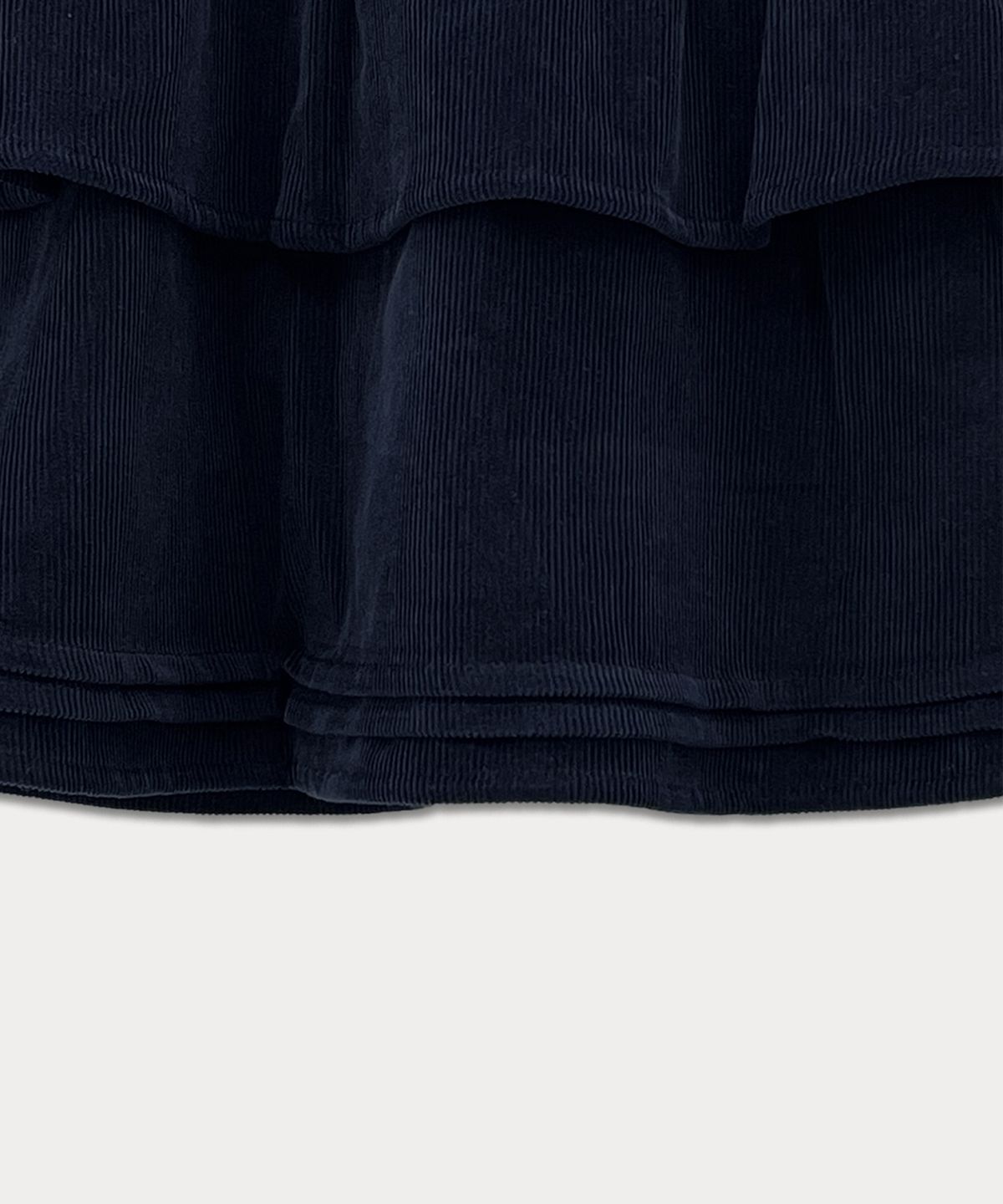 썸웨어버터(SOMEWHEREBUTTER) Corduroy Cancan Mini Skirt - Navy