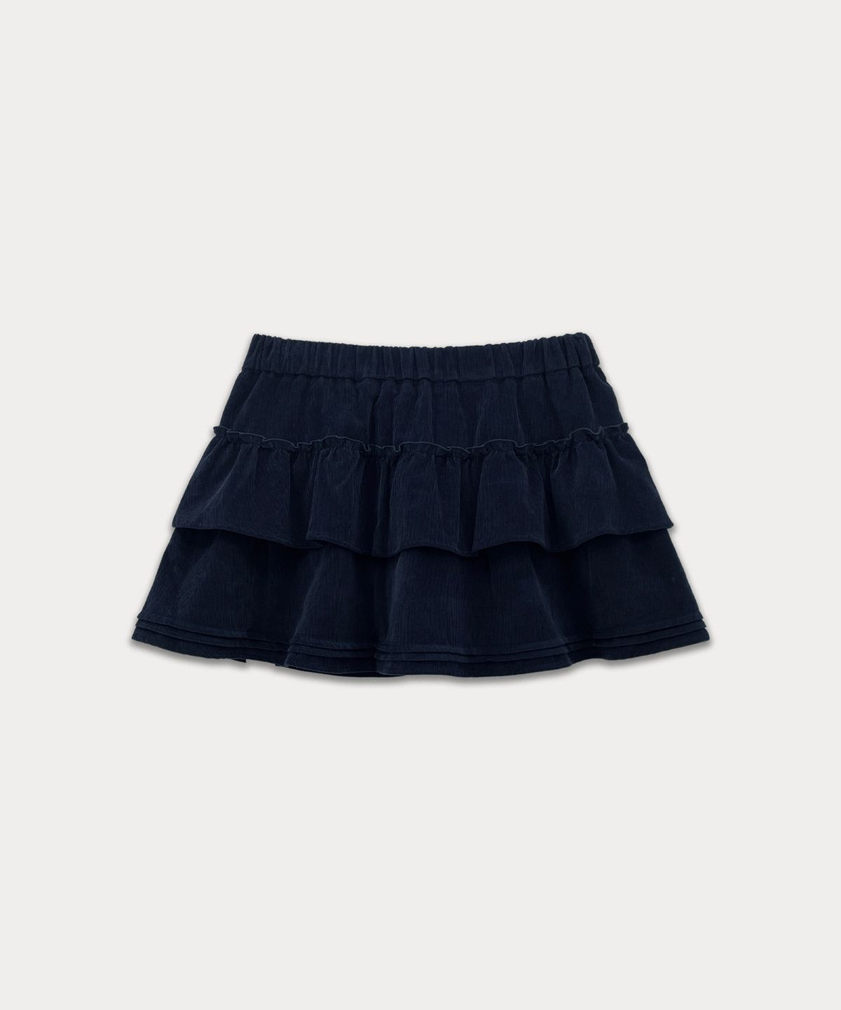 썸웨어버터(SOMEWHEREBUTTER) Corduroy Cancan Mini Skirt - Navy