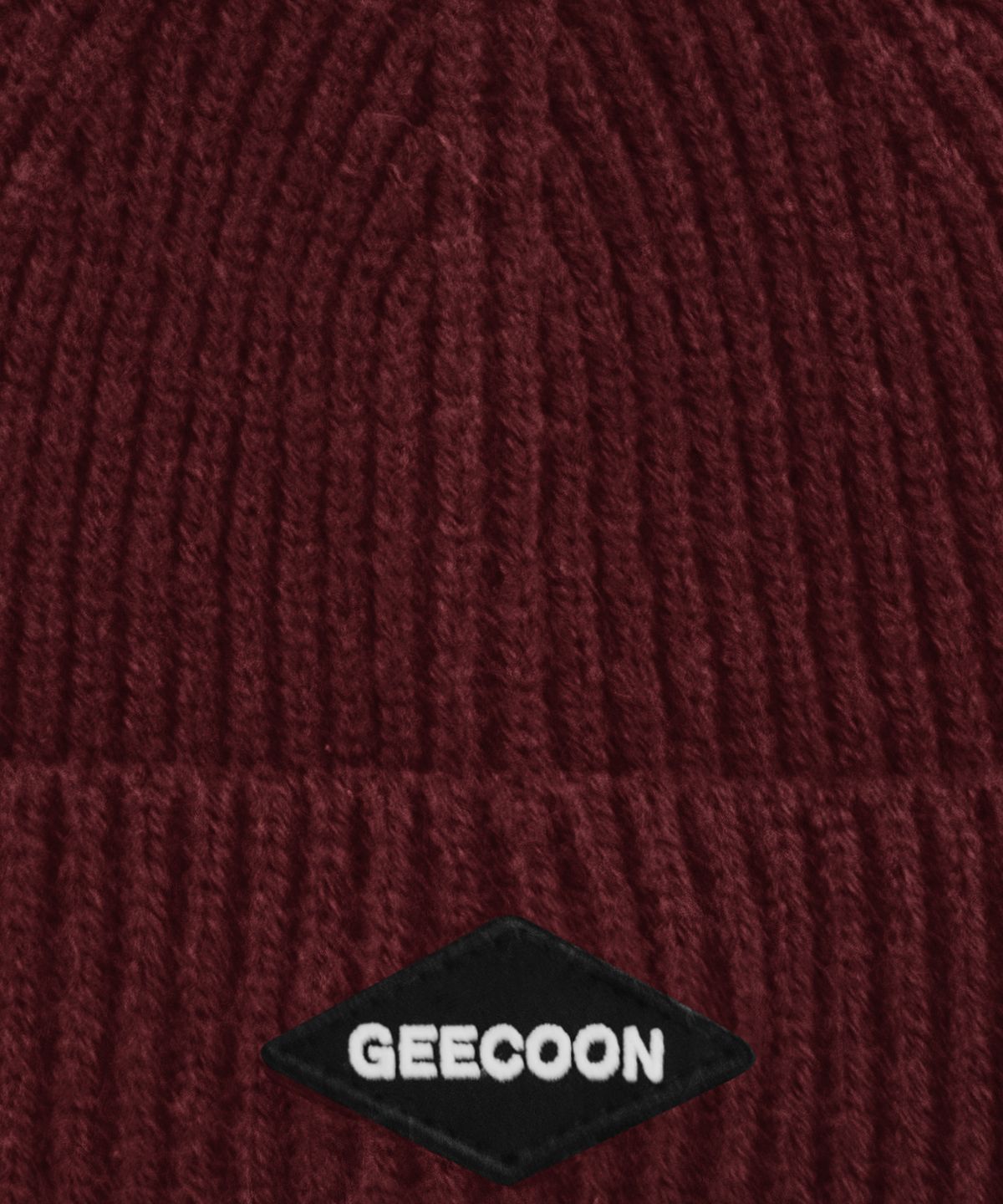 지쿤(GEECOON) 로고패치 숏비니 GEE247-005 와인