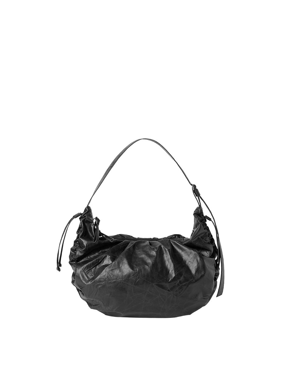 ★JOSEPH&STACEY★Daily Wrinkle Bag _Vegan レザー Daily Wrinkle Bag L_Black | JOSEPH AND STACEY