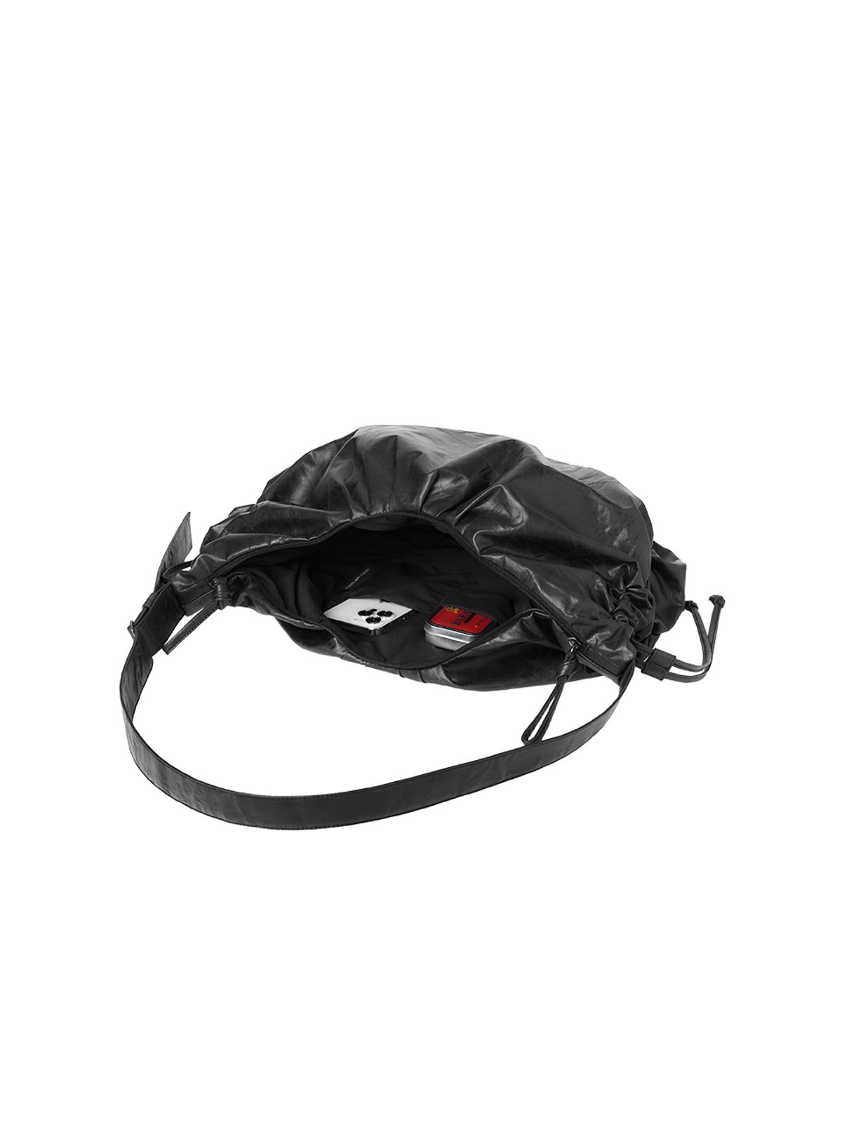 조셉앤스테이시(JOSEPH&STACEY) Daily Wrinkle Bag L_Faux Leather Black
