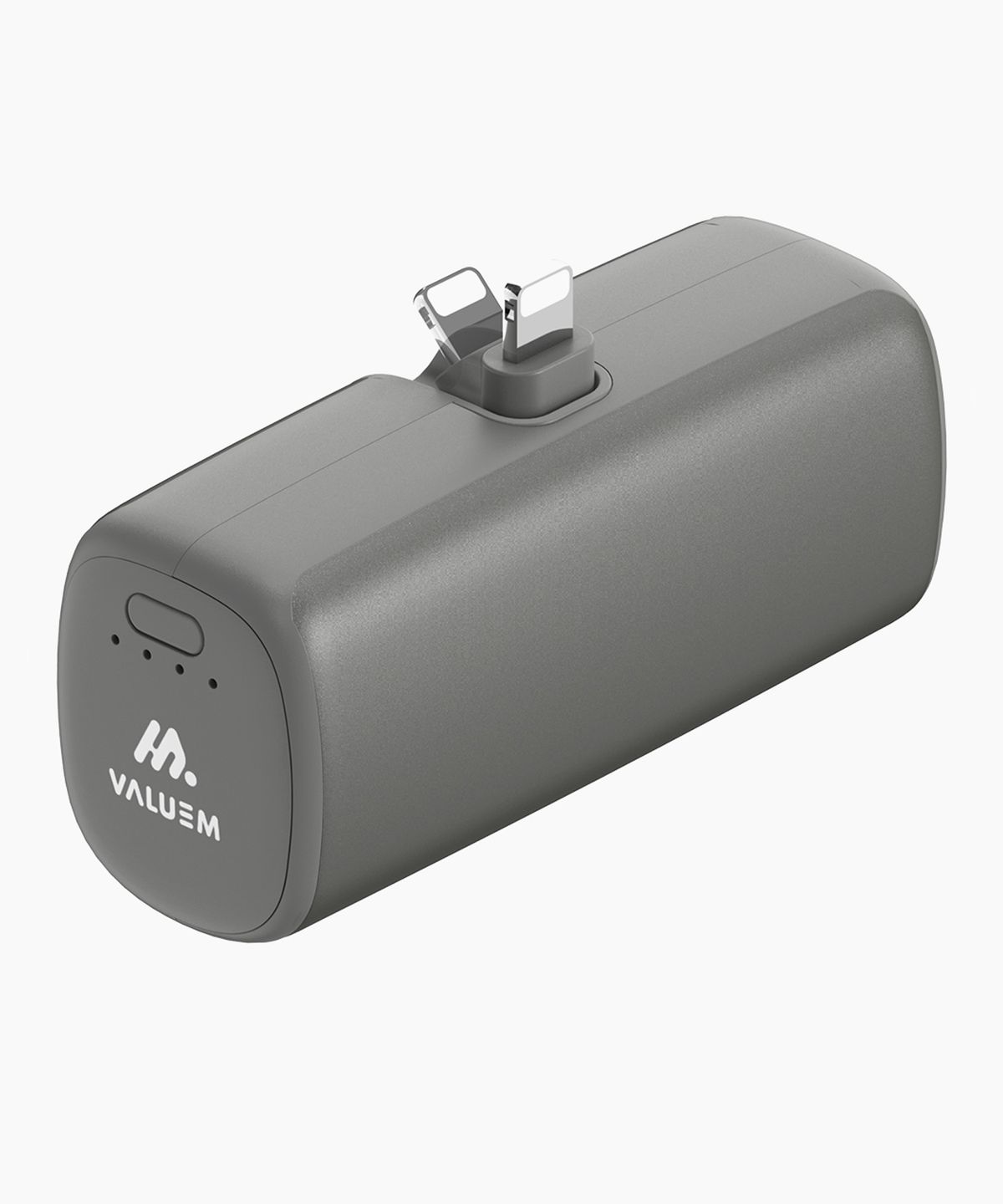 밸류엠(VALUEM) 접이식 도킹형 미니 8핀 보조배터리 5000mAh (+파우치 포함)
