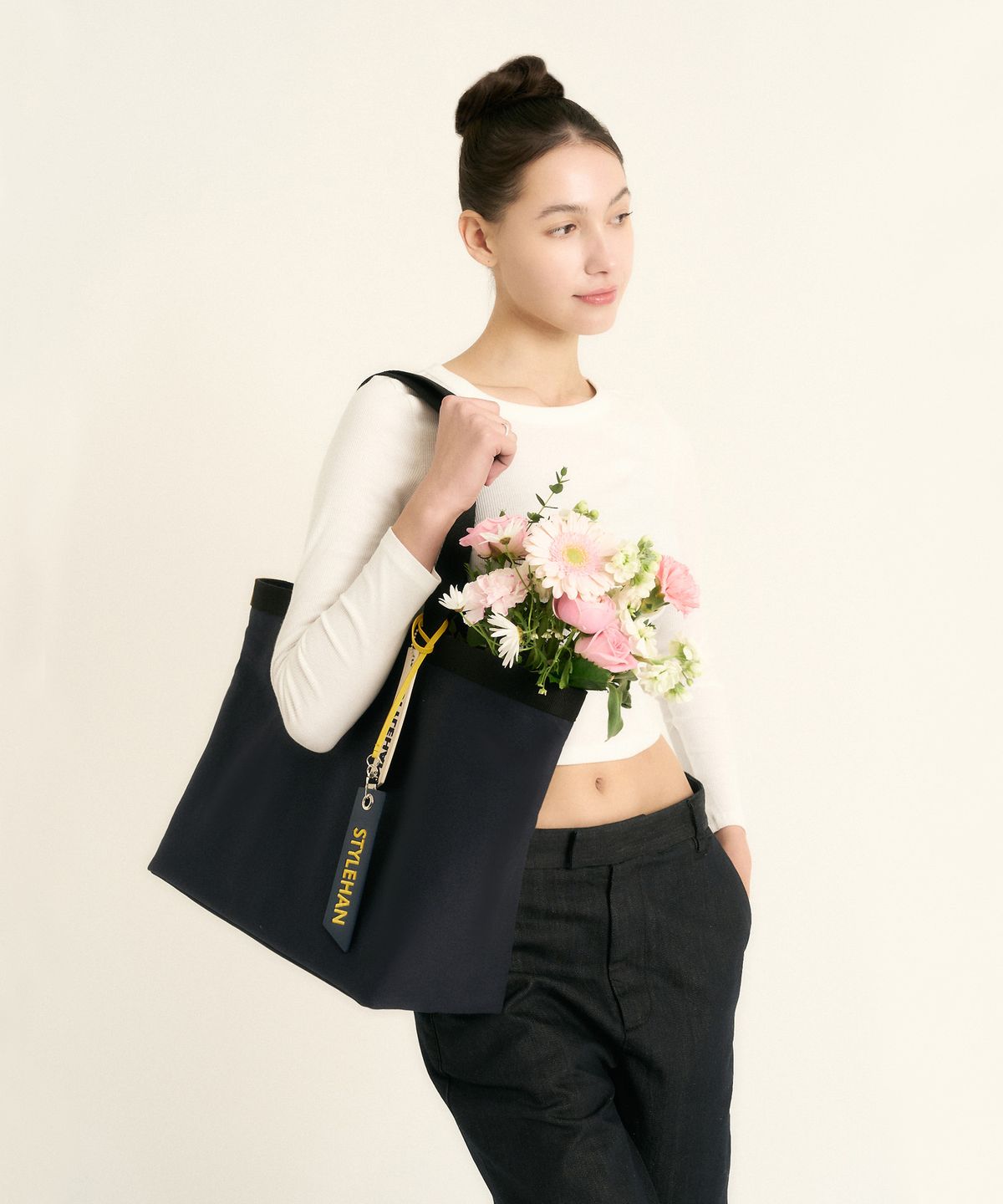스타일한(STYLEHAN) Dama 쇼퍼백 Navy