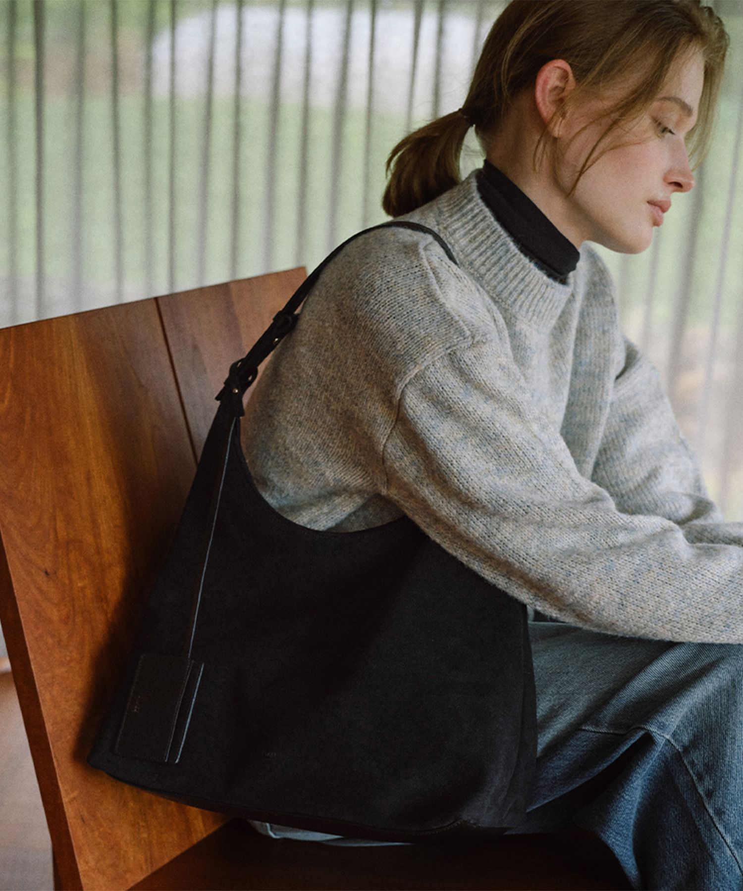 MUSINSA | OVHEE Flume Suede Hobo Bag (3 colors)