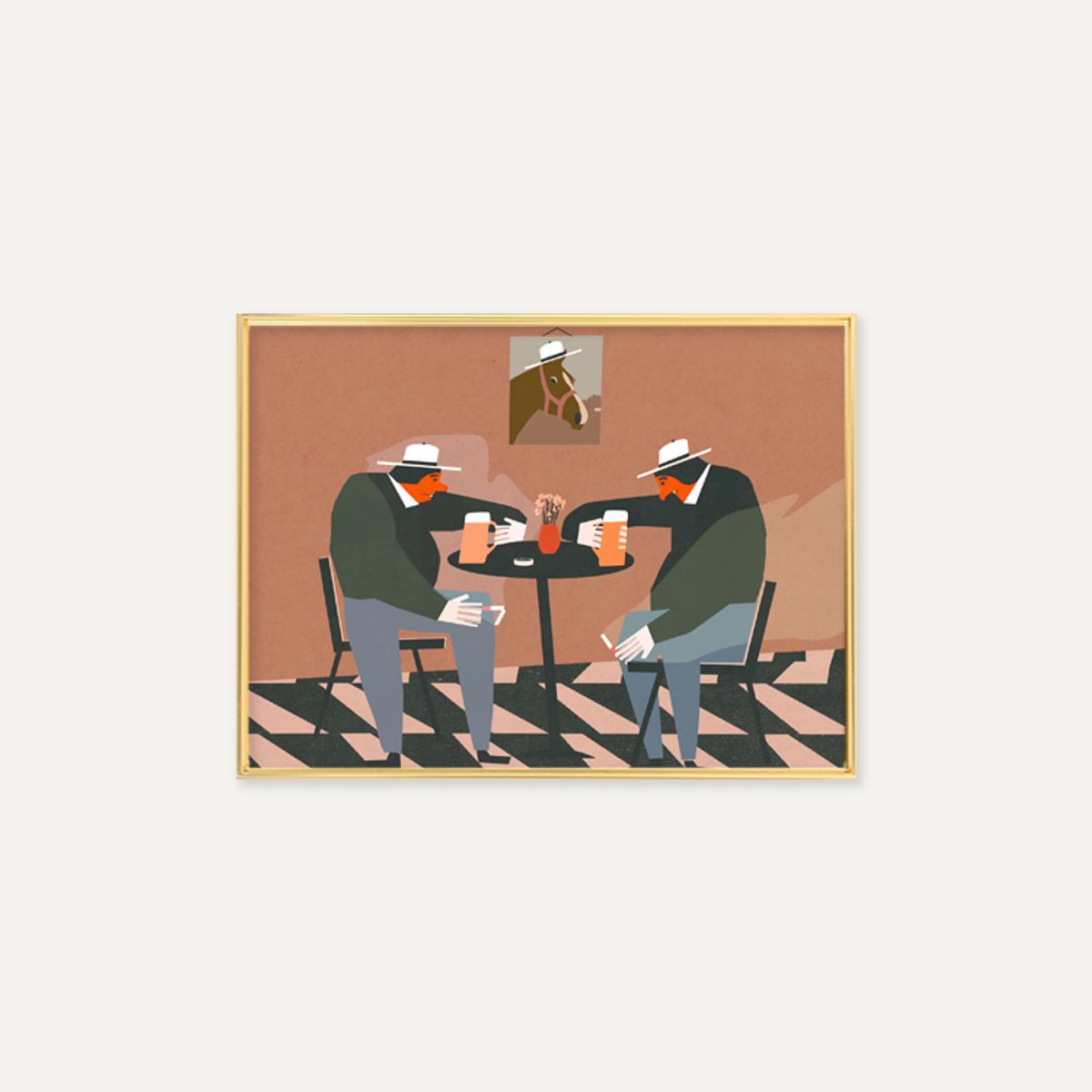 그릿시즌(GREET SEASON) 야콥 자사다 Two on a beer and a horse (액자 포함)