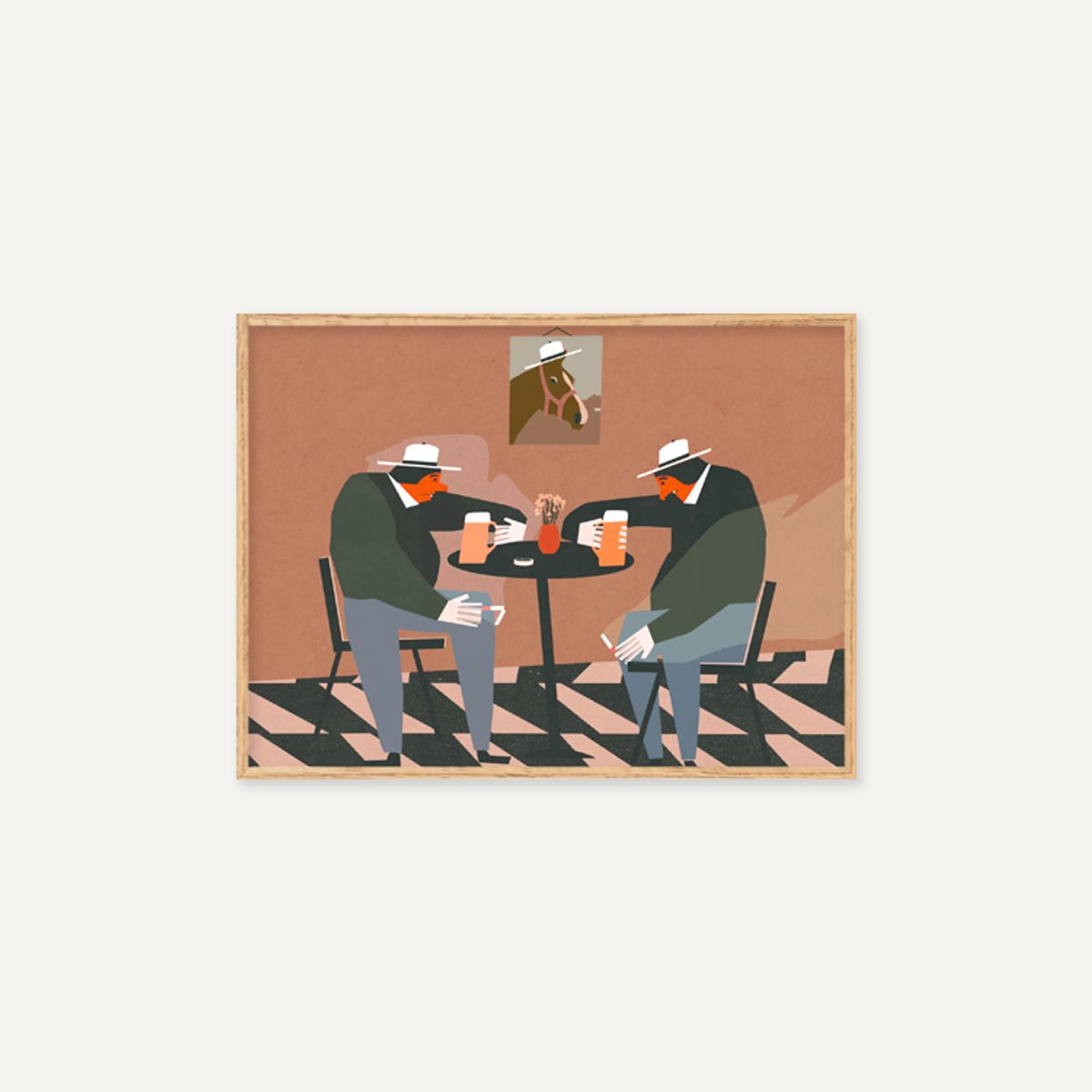 그릿시즌(GREET SEASON) 야콥 자사다 Two on a beer and a horse (액자 포함)