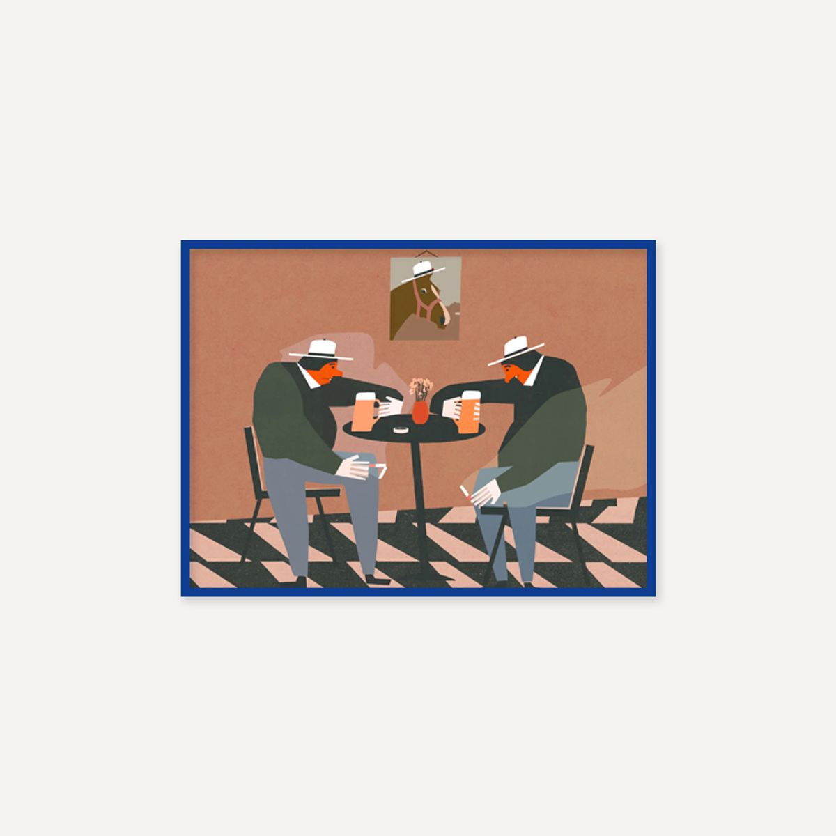 그릿시즌(GREET SEASON) 야콥 자사다 Two on a beer and a horse (액자 포함)