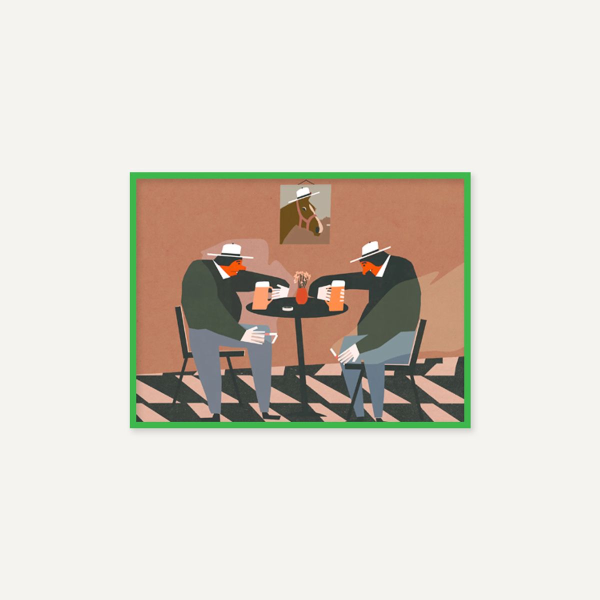 그릿시즌(GREET SEASON) 야콥 자사다 Two on a beer and a horse (액자 포함)