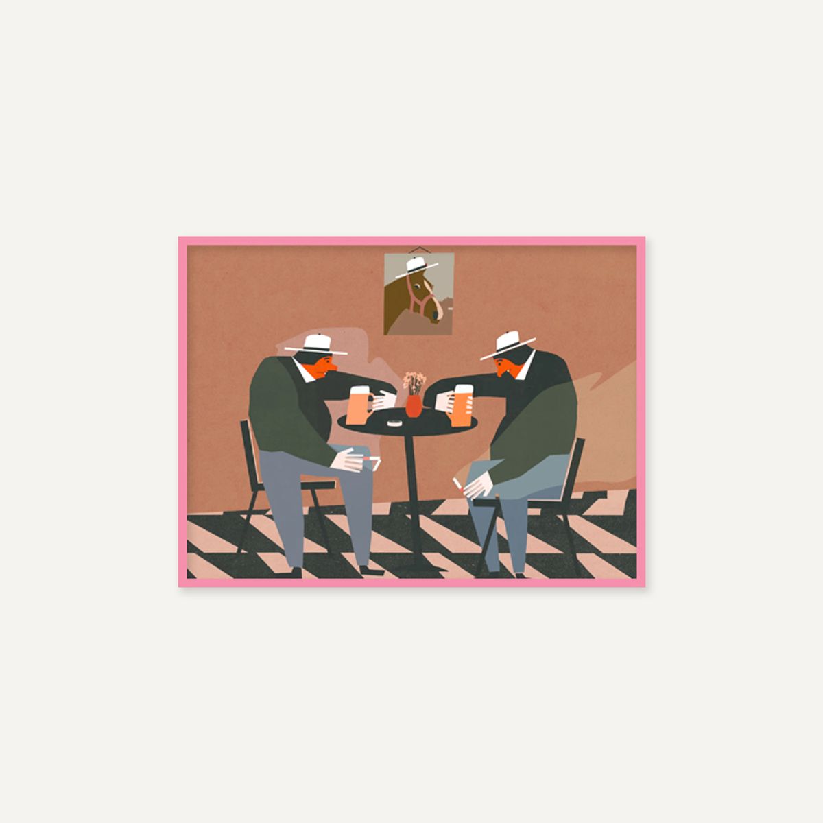 그릿시즌(GREET SEASON) 야콥 자사다 Two on a beer and a horse (액자 포함)