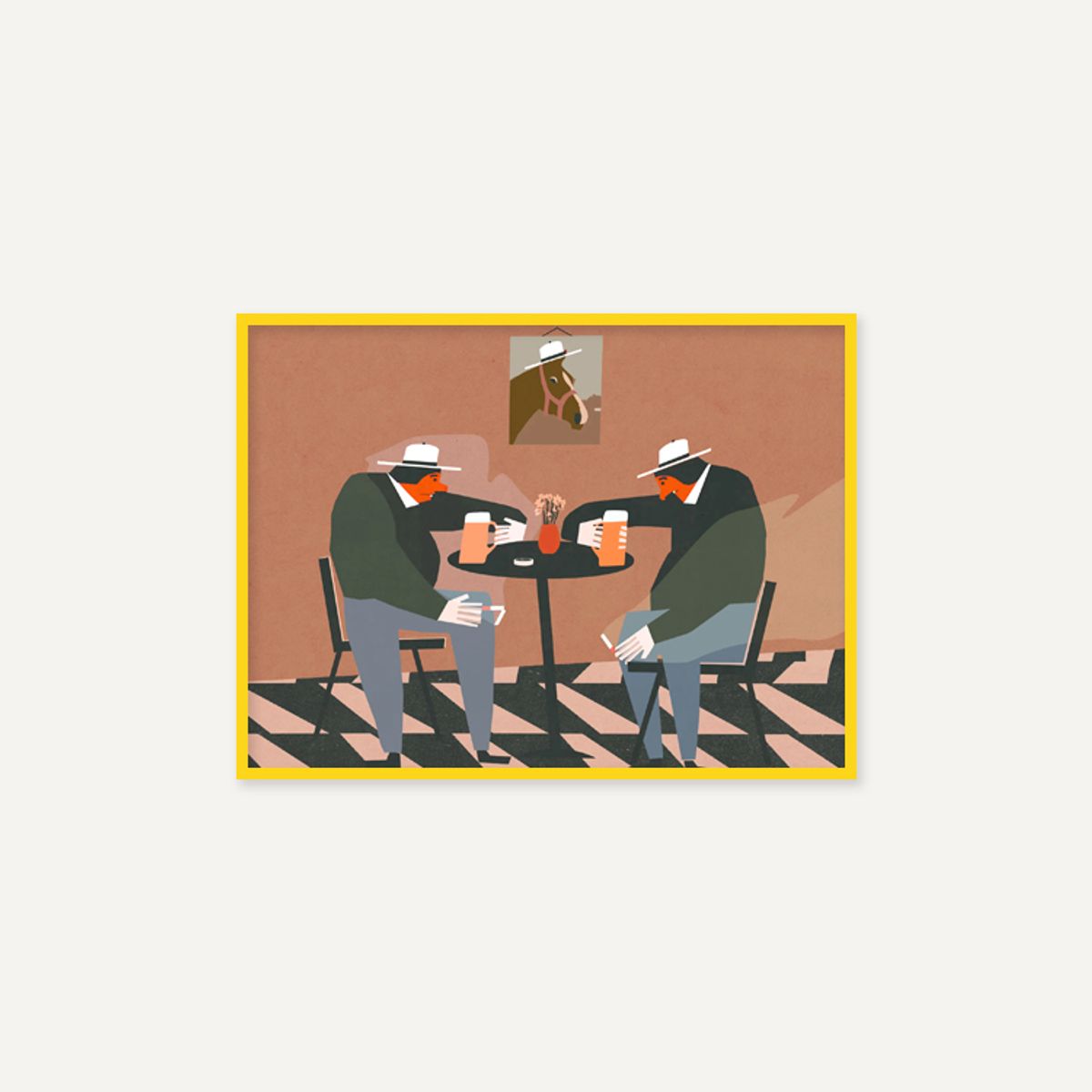 그릿시즌(GREET SEASON) 야콥 자사다 Two on a beer and a horse (액자 포함)