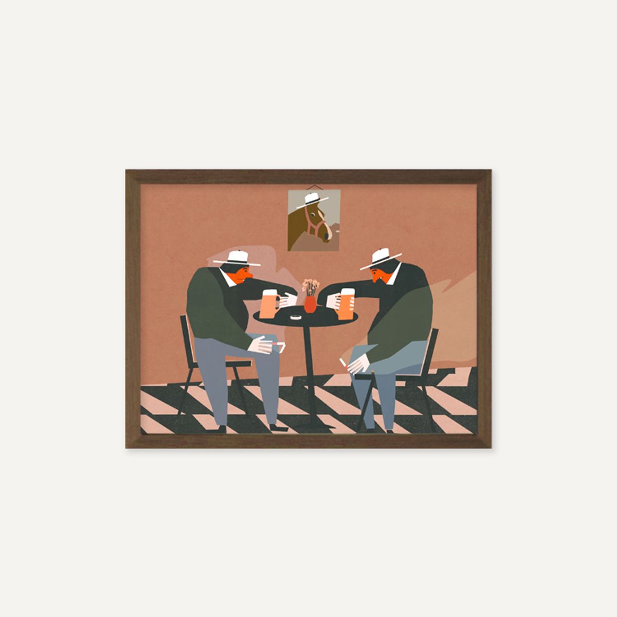 그릿시즌(GREET SEASON) 야콥 자사다 Two on a beer and a horse (액자 포함)