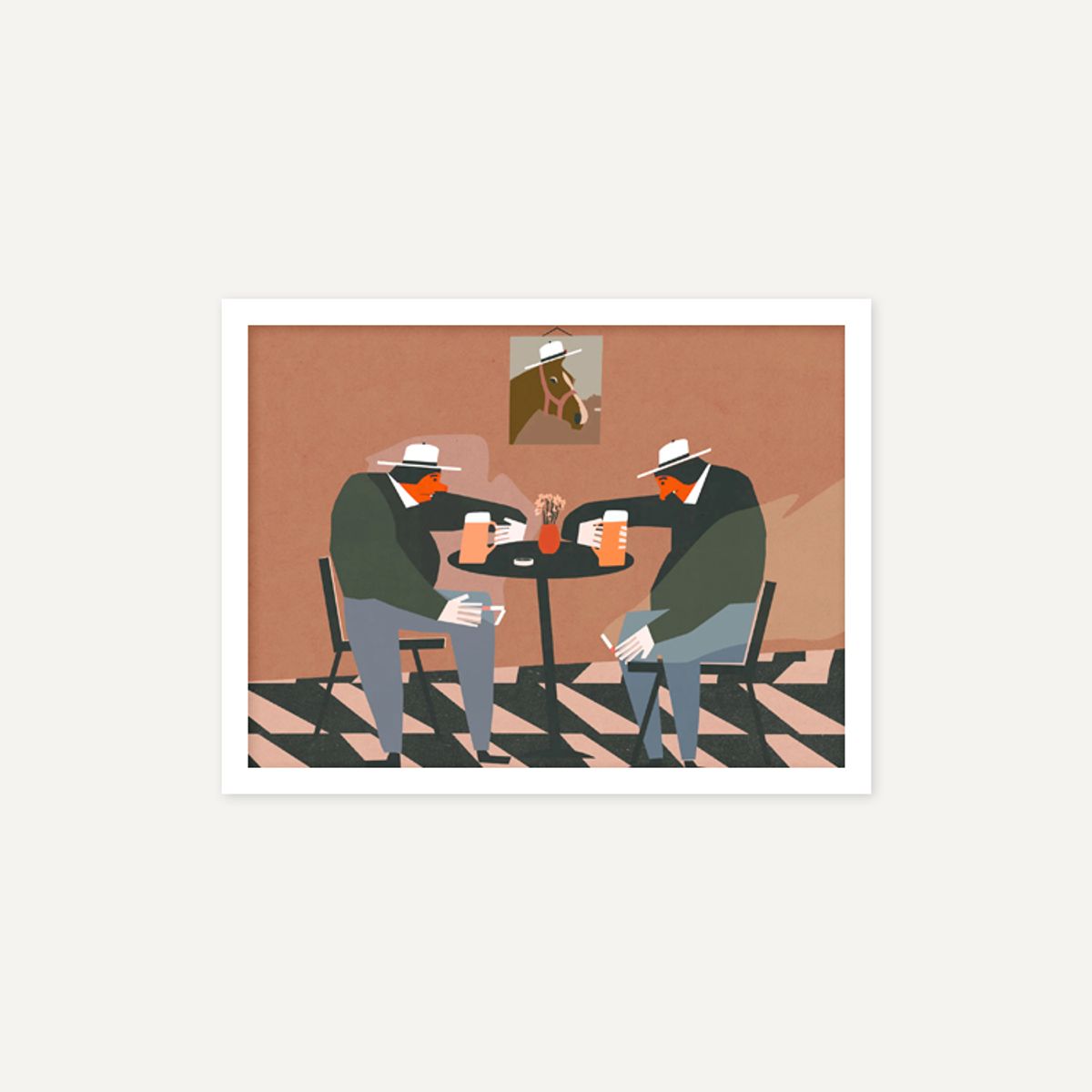 그릿시즌(GREET SEASON) 야콥 자사다 Two on a beer and a horse (액자 포함)