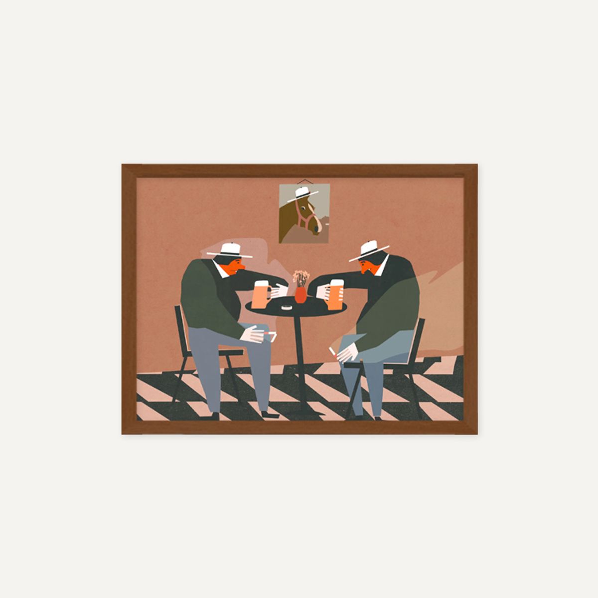 그릿시즌(GREET SEASON) 야콥 자사다 Two on a beer and a horse (액자 포함)