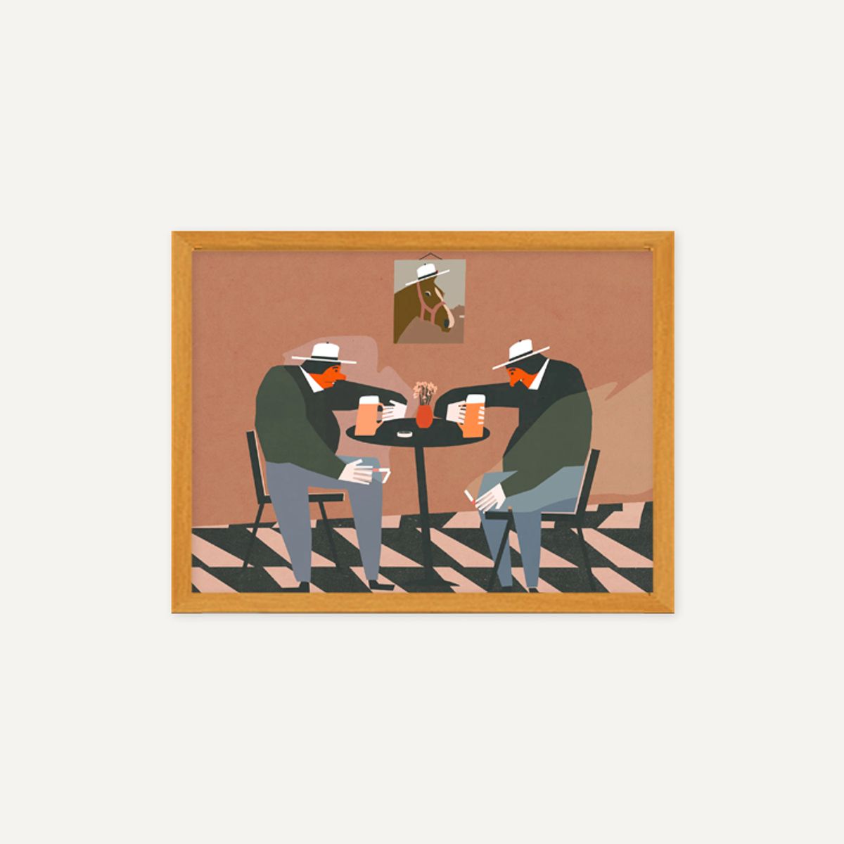 그릿시즌(GREET SEASON) 야콥 자사다 Two on a beer and a horse (액자 포함)