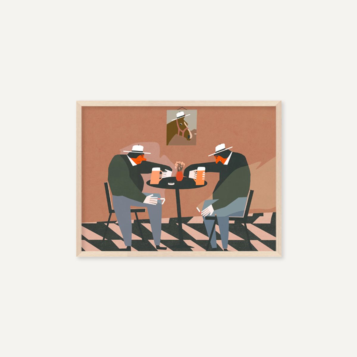 그릿시즌(GREET SEASON) 야콥 자사다 Two on a beer and a horse (액자 포함)