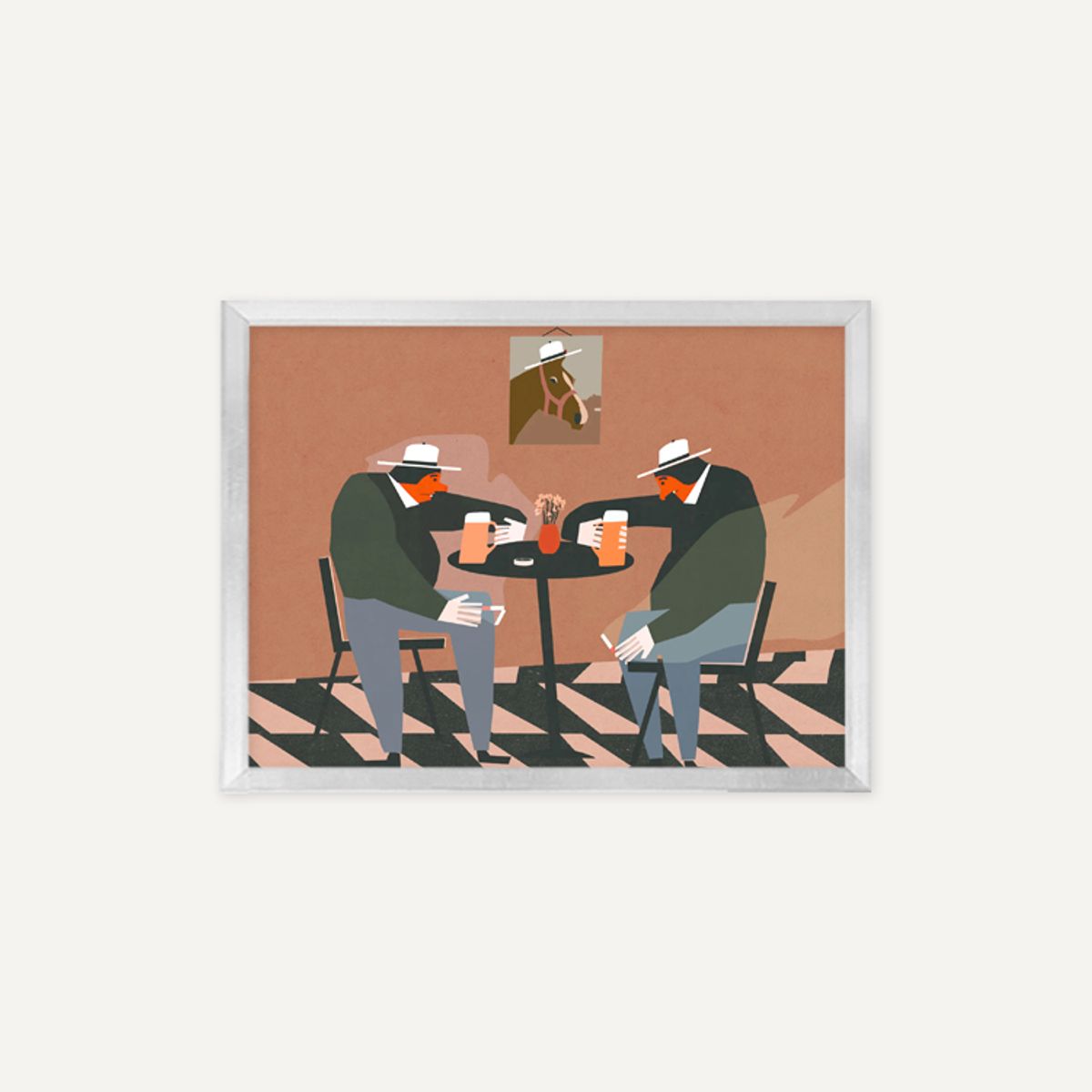 그릿시즌(GREET SEASON) 야콥 자사다 Two on a beer and a horse (액자 포함)