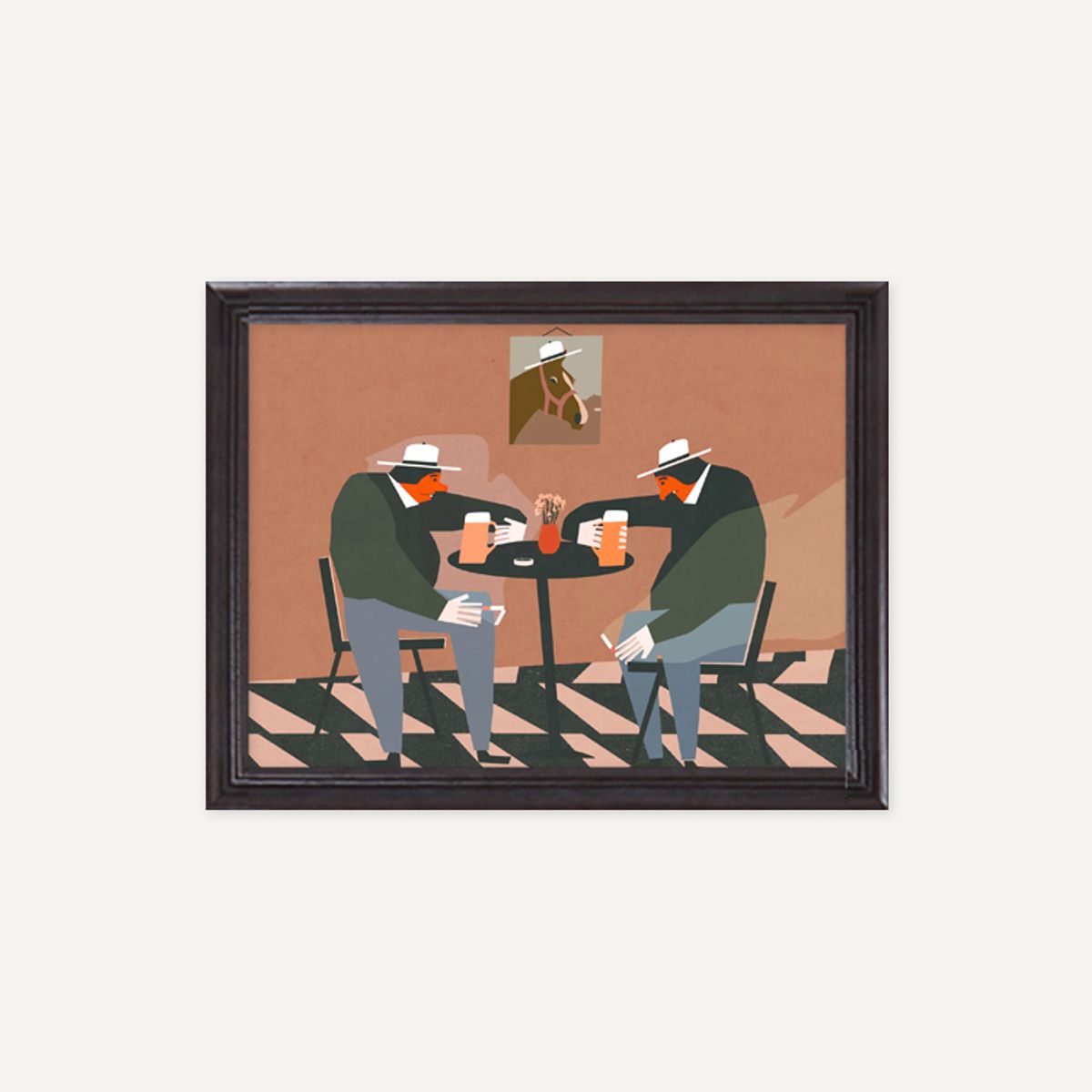 그릿시즌(GREET SEASON) 야콥 자사다 Two on a beer and a horse (액자 포함)