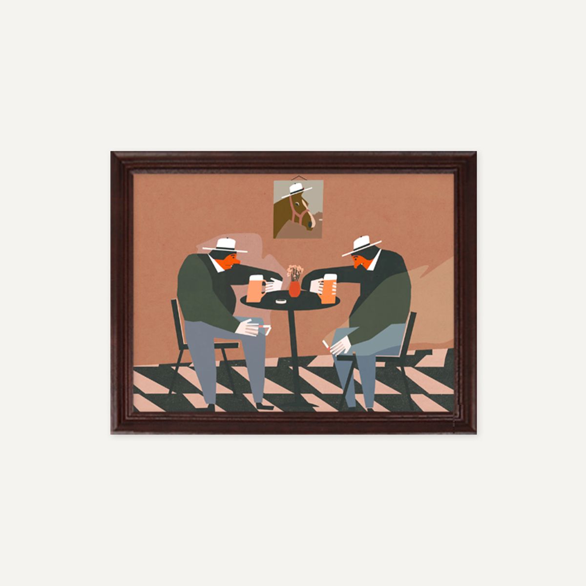그릿시즌(GREET SEASON) 야콥 자사다 Two on a beer and a horse (액자 포함)