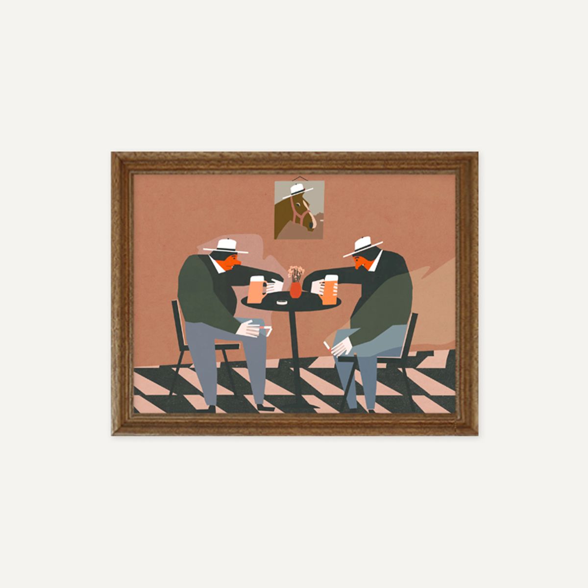 그릿시즌(GREET SEASON) 야콥 자사다 Two on a beer and a horse (액자 포함)