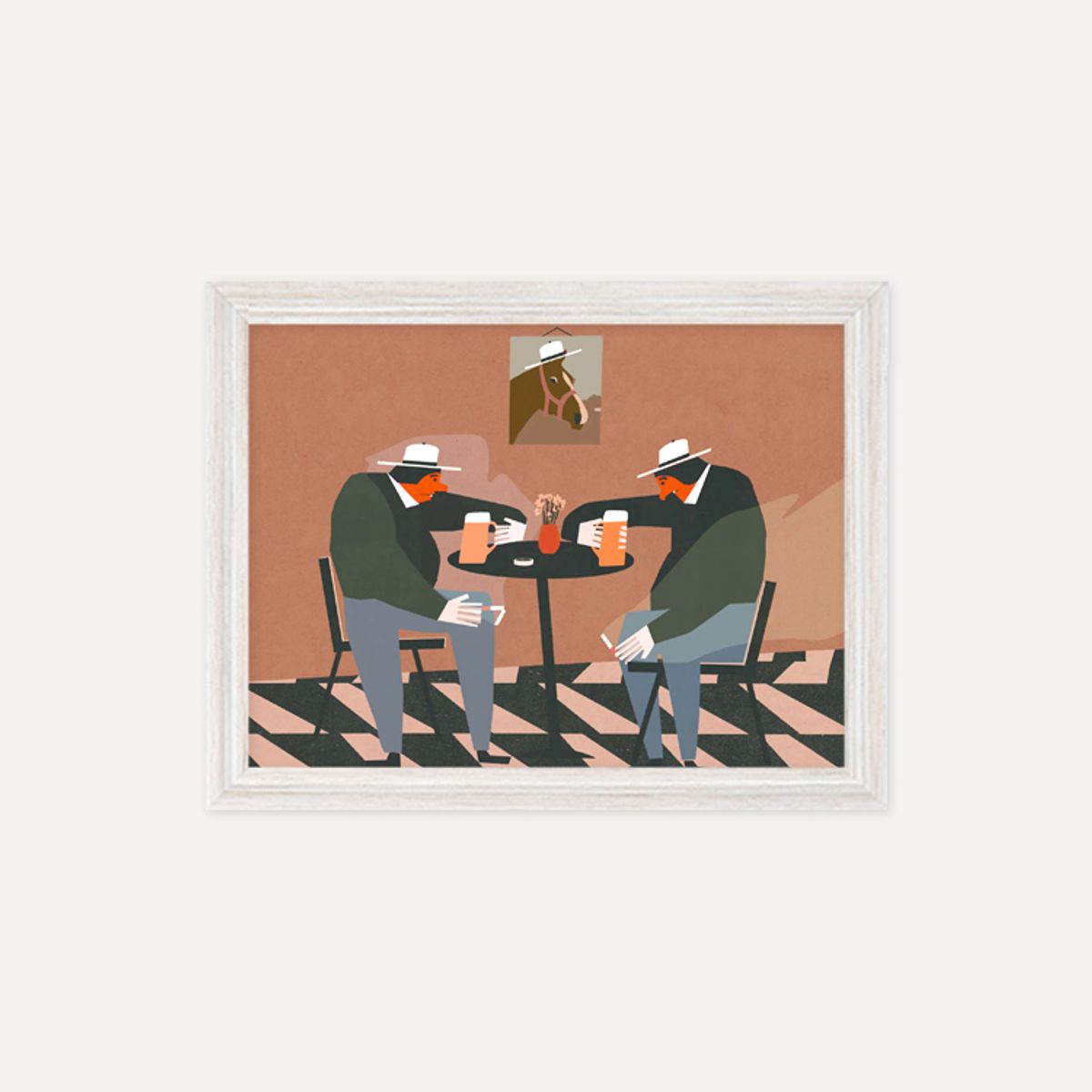 그릿시즌(GREET SEASON) 야콥 자사다 Two on a beer and a horse (액자 포함)