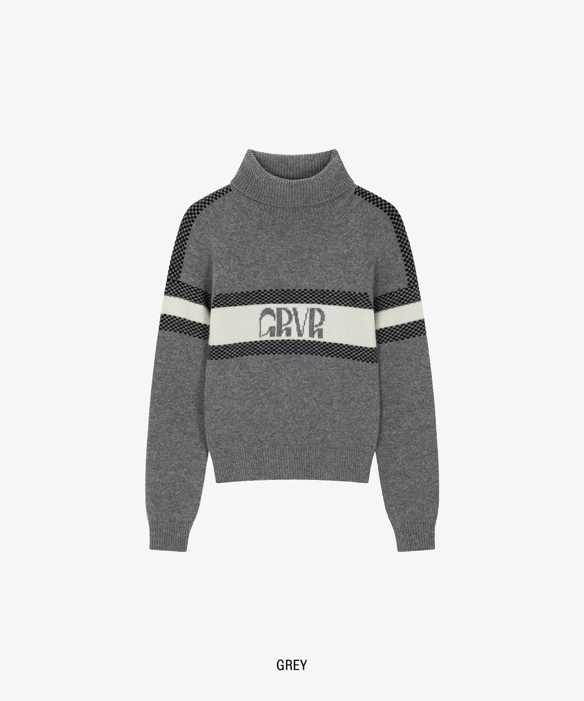 그로브(GROVE) GRVR TURTLE-NECK KNIT_GREY