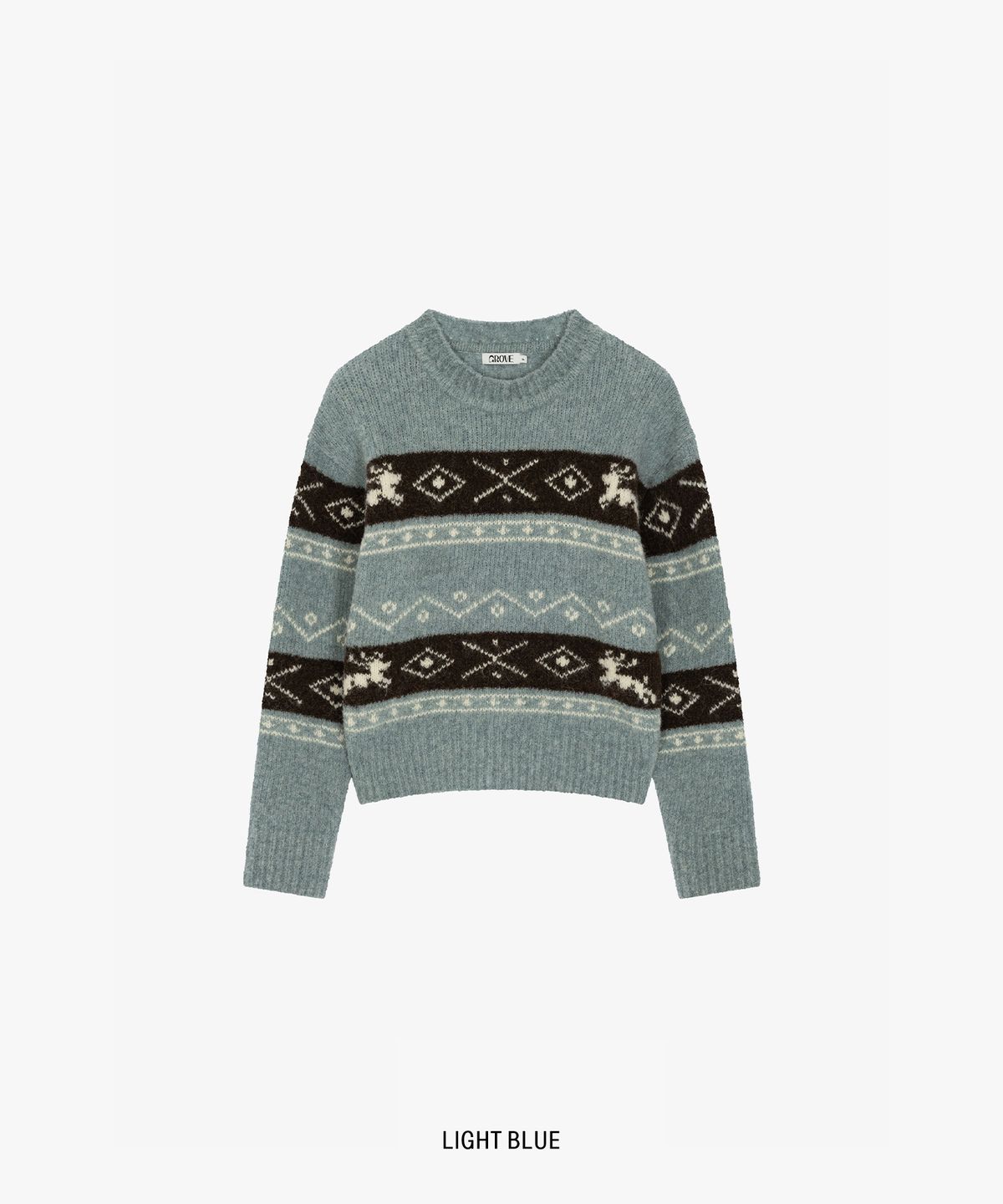 그로브(GROVE) OSLO BOUCLE KNIT_LIGHT BLUE