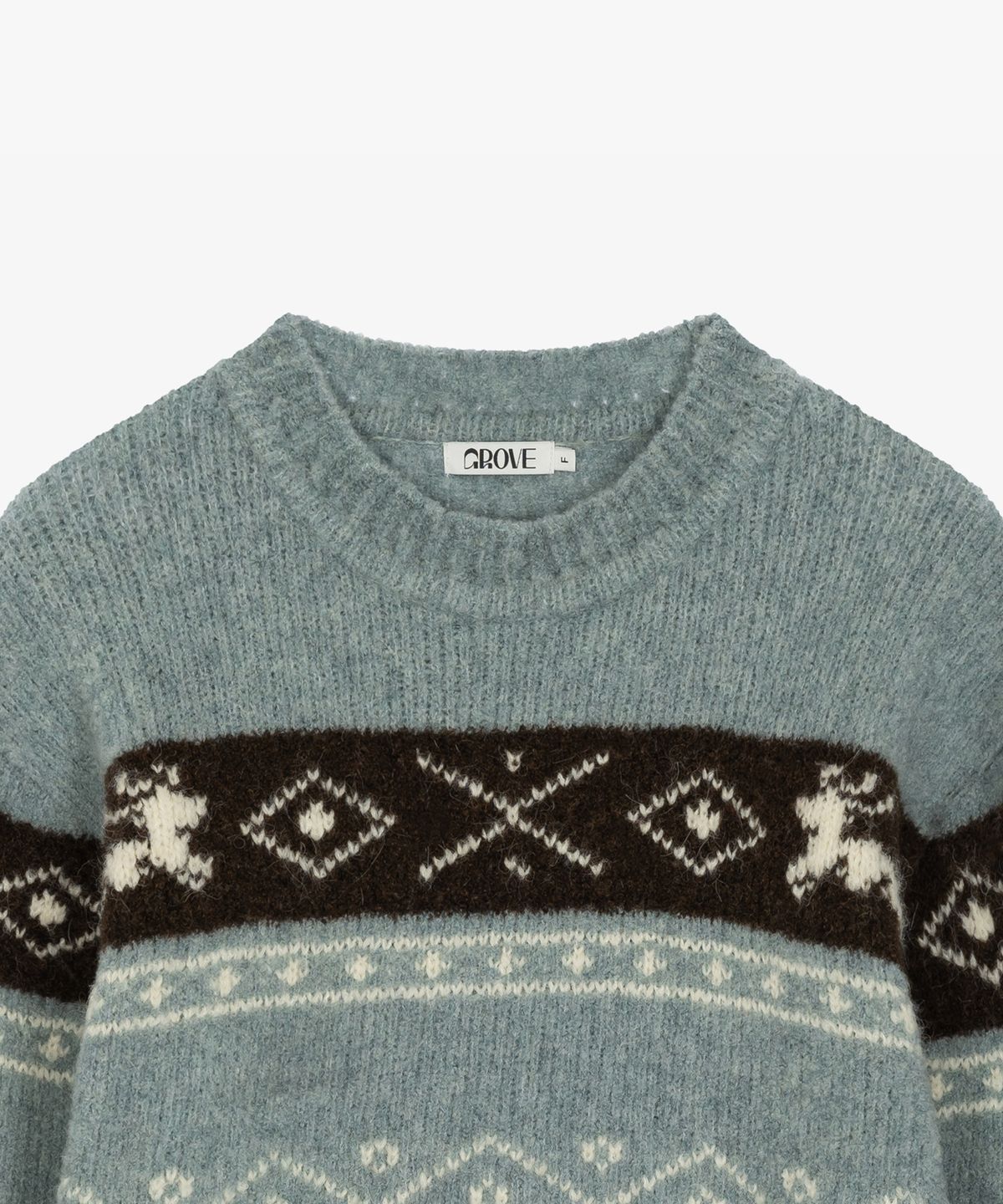 그로브(GROVE) OSLO BOUCLE KNIT_LIGHT BLUE