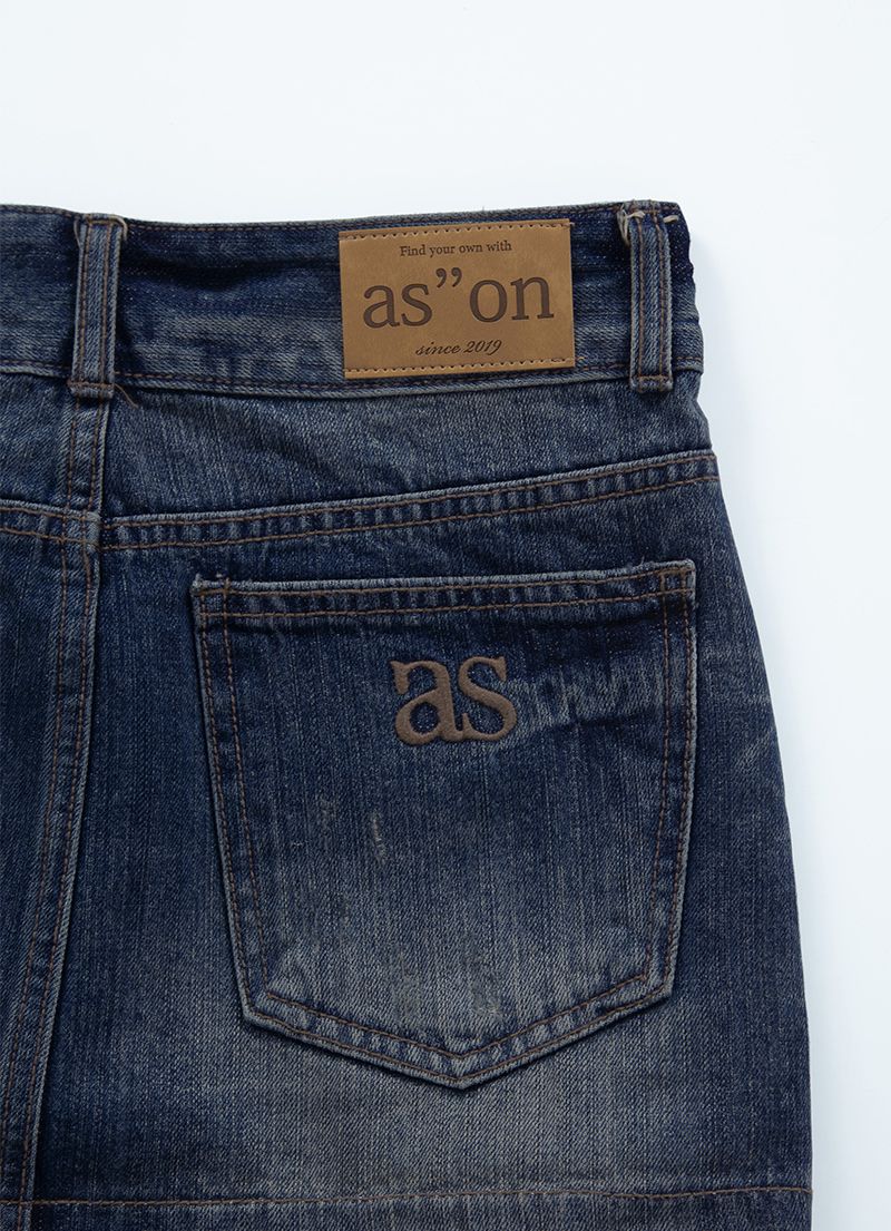 ★as''on★AUTUMN SKIRT / NAVY★正規品/韓国送料込 MUSINSA公式 | ASON AUTUMN SKIRT / NAVY