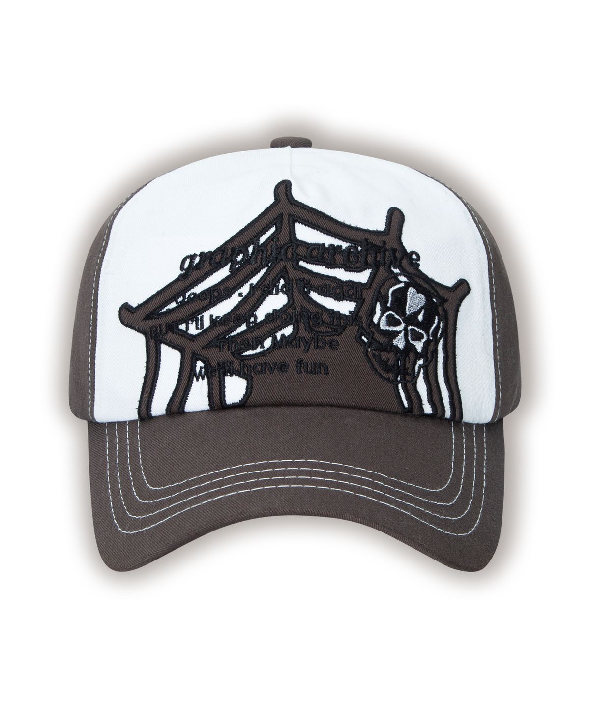 미스룰즈(MISSLULZ) Graphic Applique Ball Cap Black