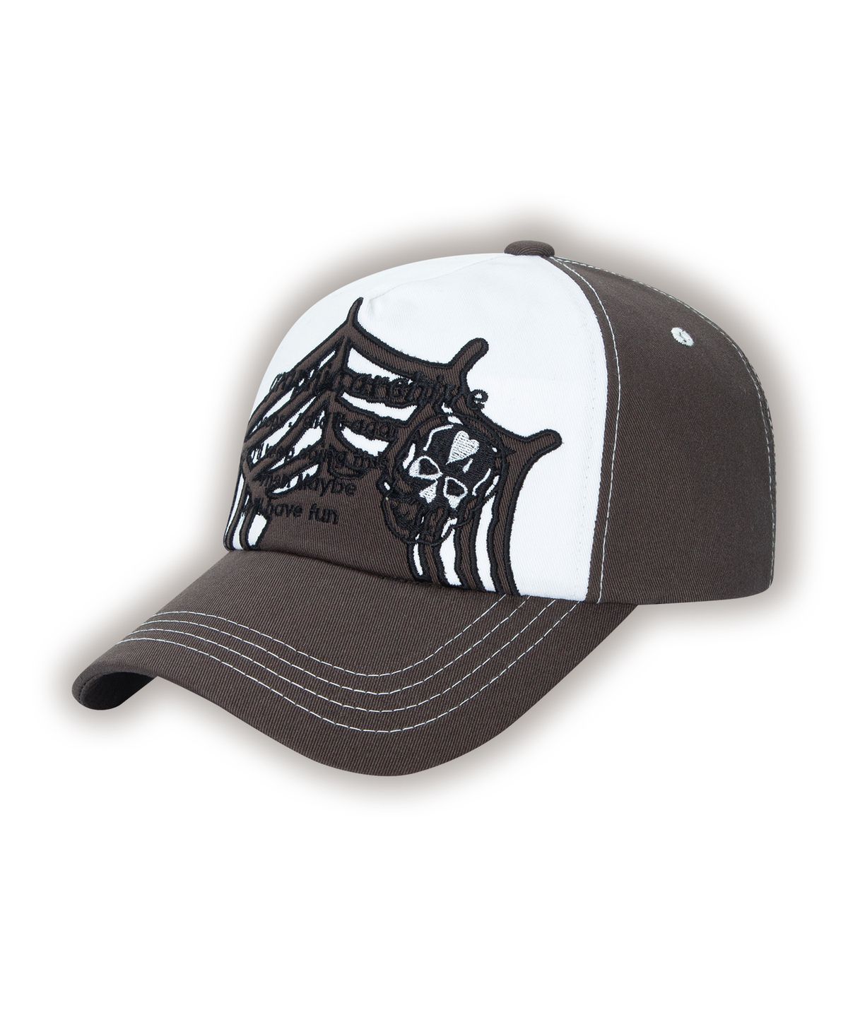 미스룰즈(MISSLULZ) Graphic Applique Ball Cap Black