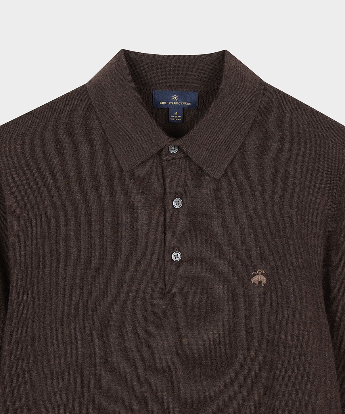 브룩스 브라더스(BROOKS BROTHERS) 메리노울 폴로스웨터 (브라운) (BBWTMF96364EW)