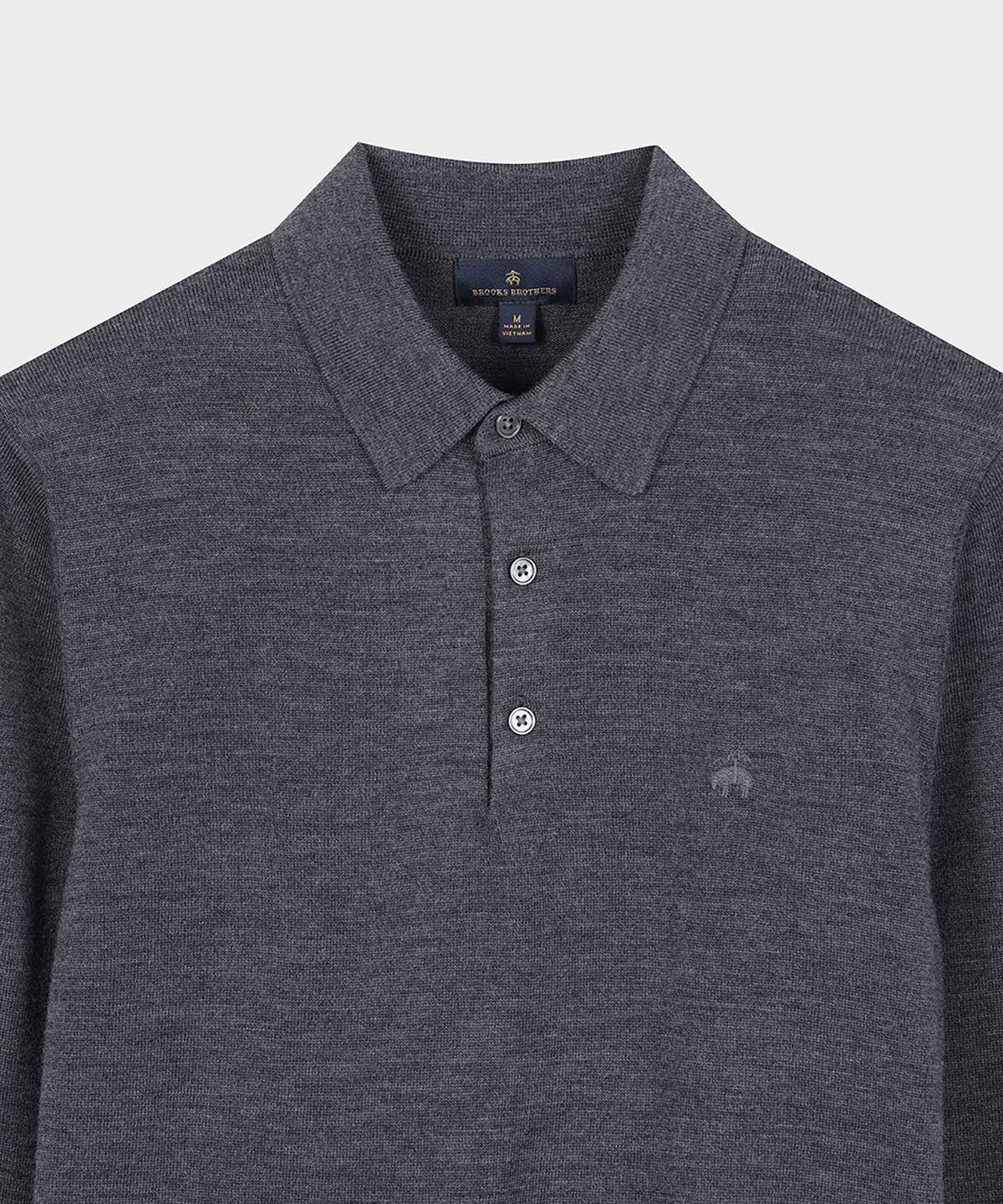브룩스 브라더스(BROOKS BROTHERS) 메리노울 폴로스웨터 (그레이) (BBWTMF9638WEW)