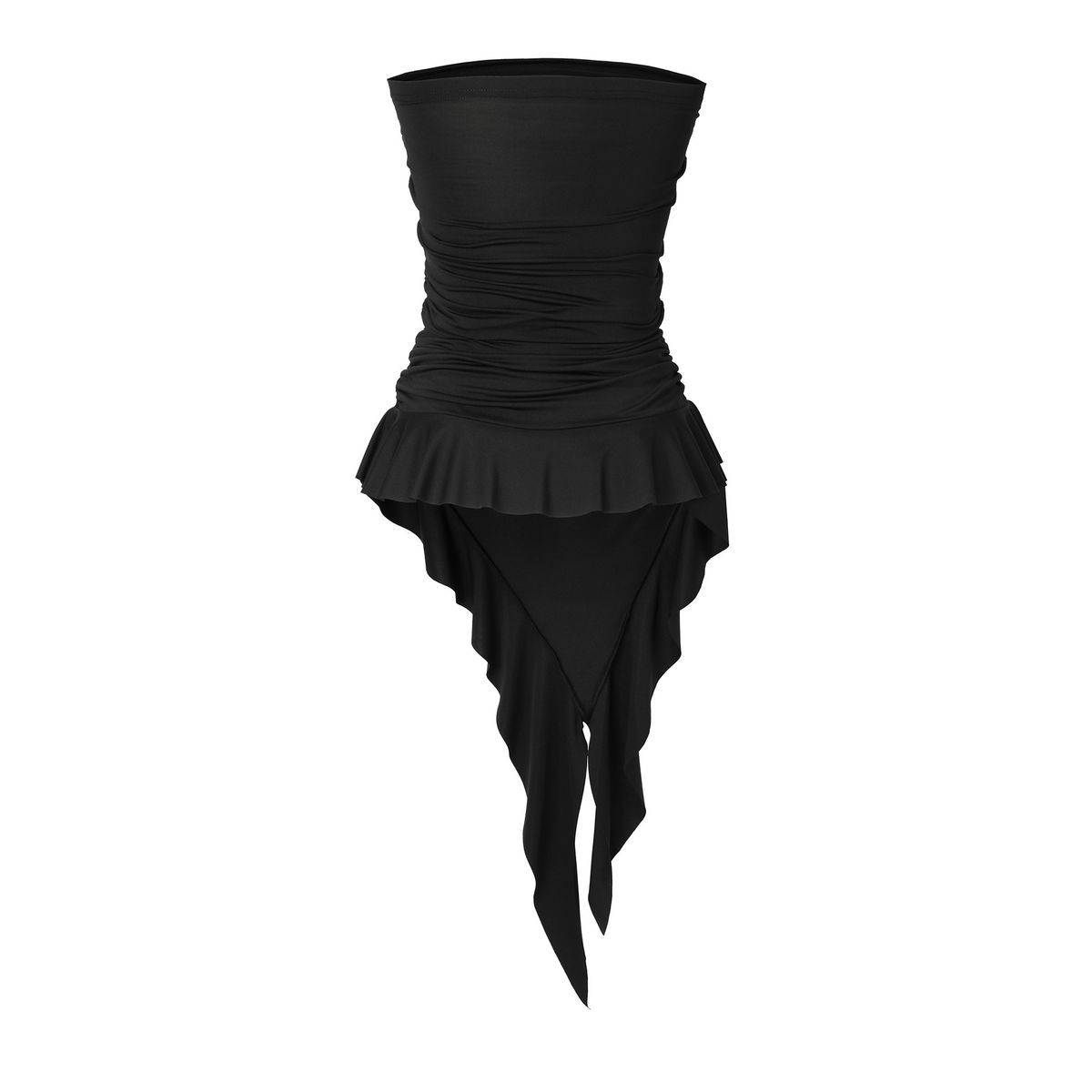 카키포인트(KHAKIPOINT) Ruffled Layered Top (black)