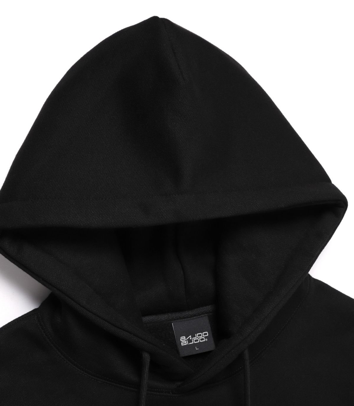 바쥬비쥬(BAJOO BIJOO) WINE ROCKS EMBROIDERY OVER-FIT HOODIE [BLACK]