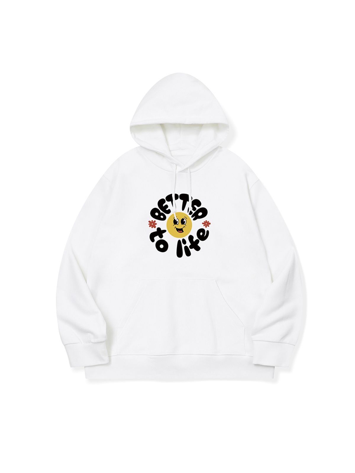 베러댄88(BETTERTHAN88) bth17 인생 즐겨요 그냥 그래픽 후드티