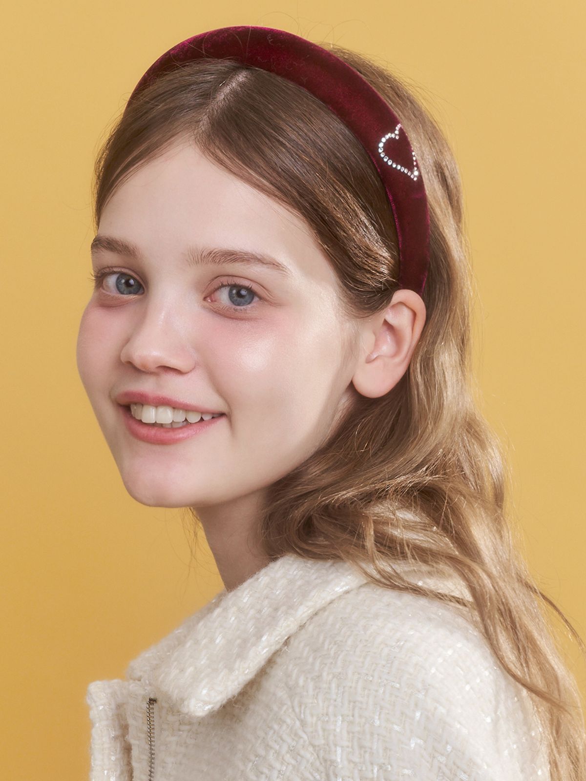 앵브록스(ENGBROX) velvet heart cubic hairband_3 colors