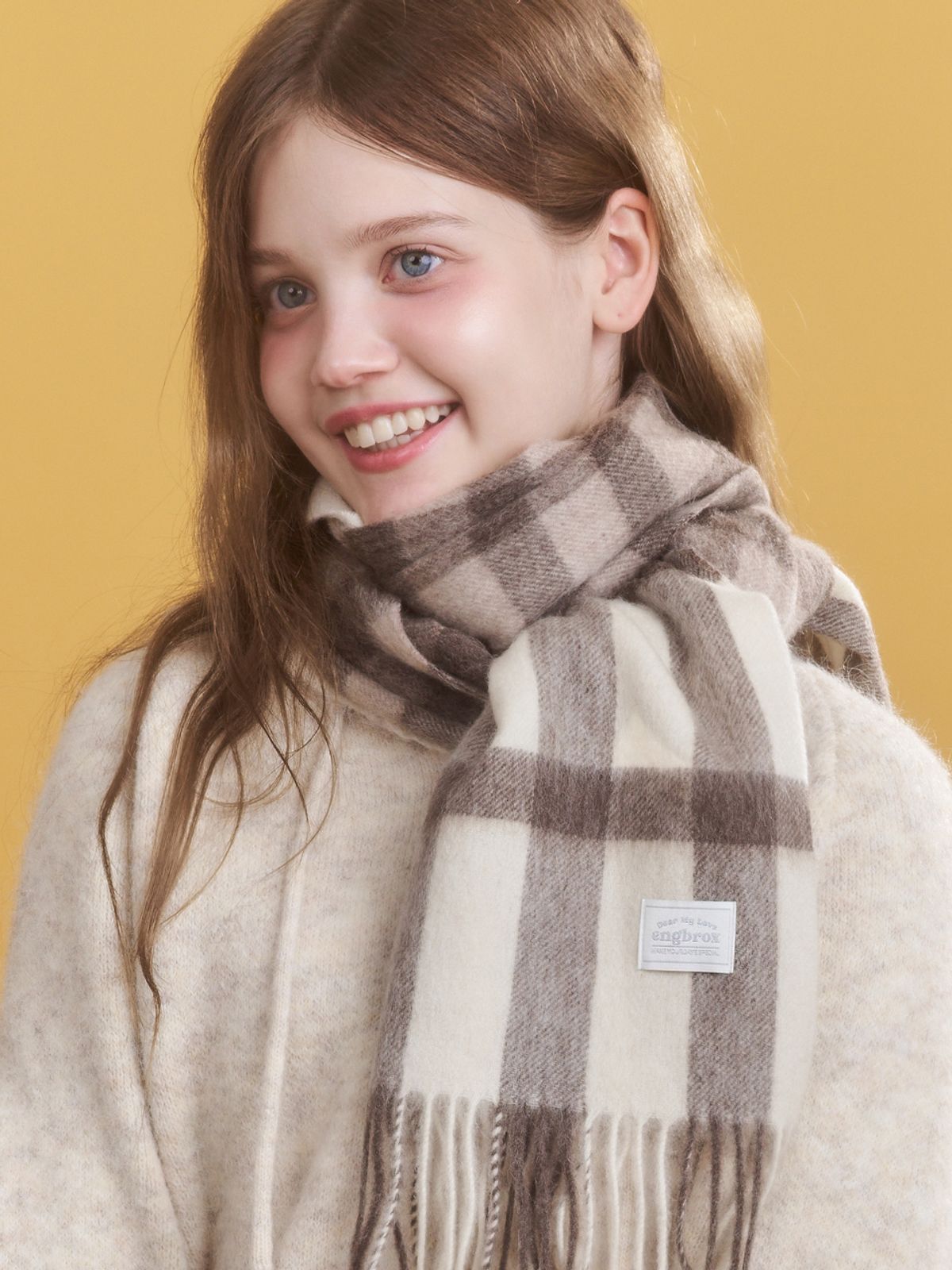 앵브록스(ENGBROX) soft check wool muffler_3 colors