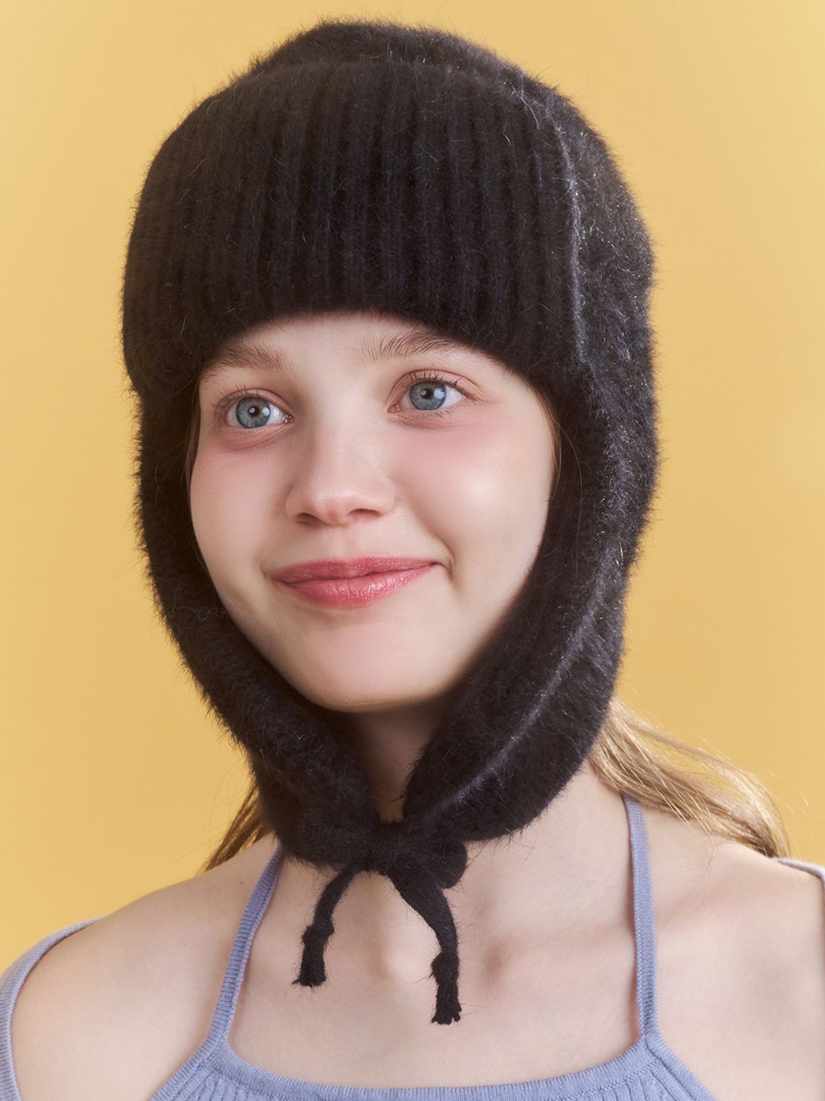 앵브록스(ENGBROX) snowy angora trooper hat_black